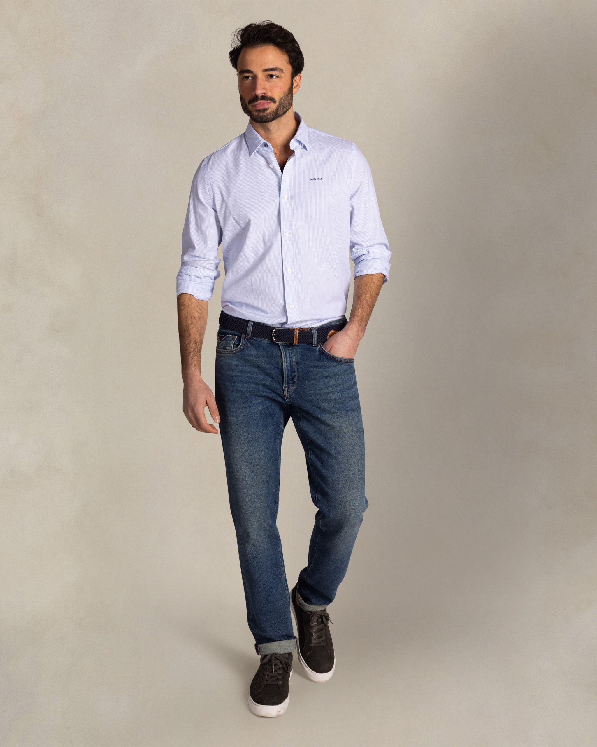 Blue cotton shirt Blue cotton shirt