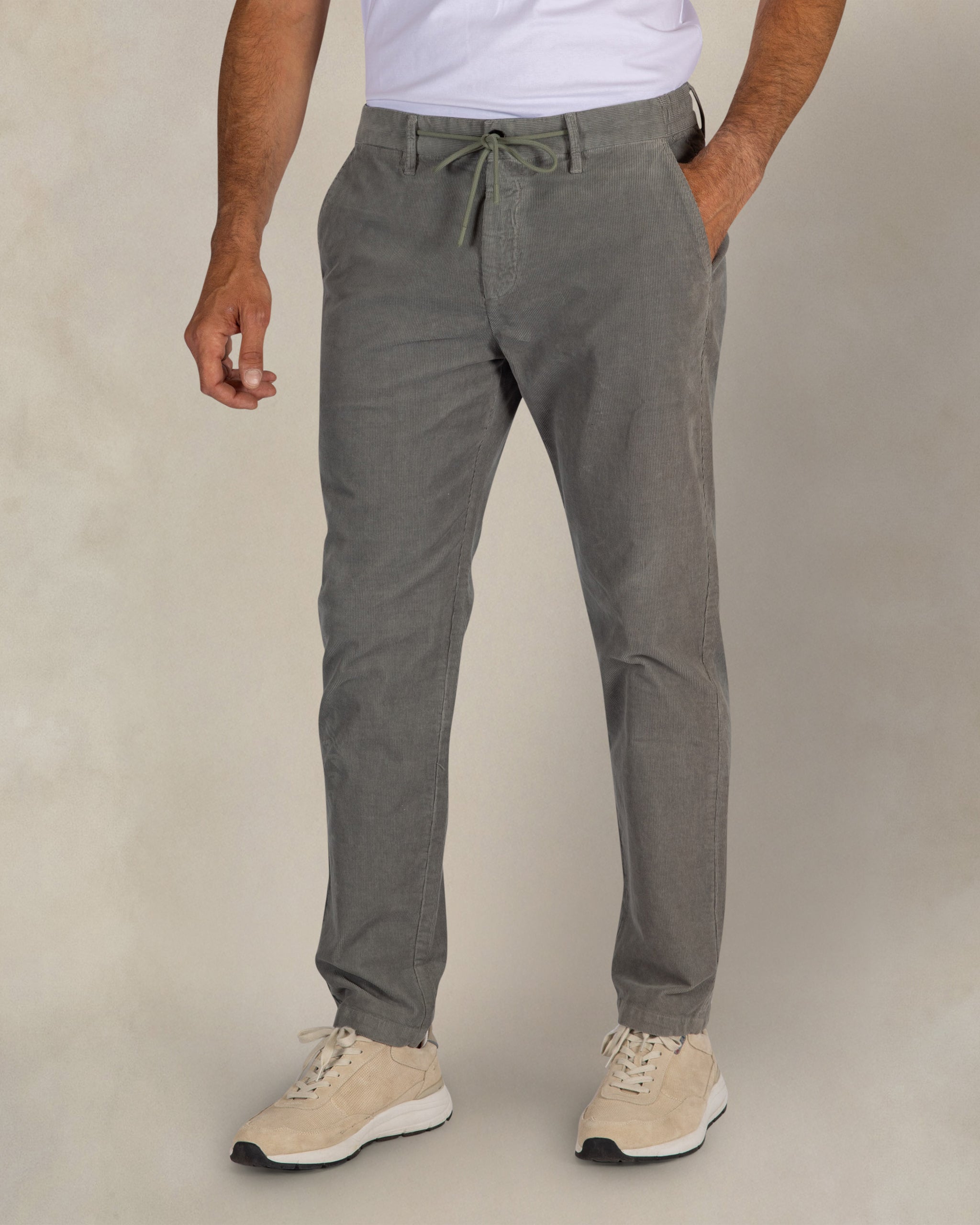 Napier groene corduroy stretch chino Napier groene corduroy stretch chino