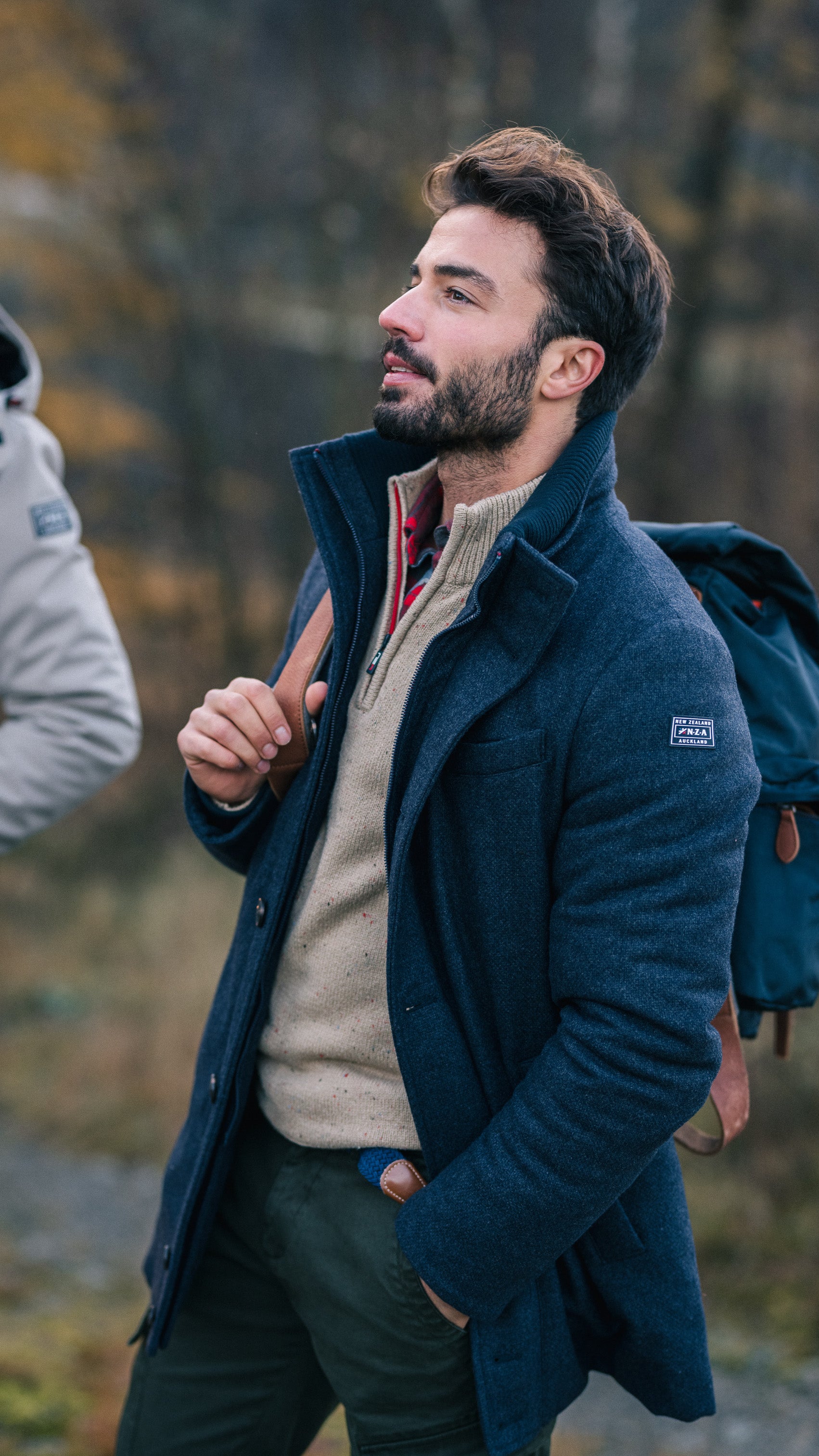 Dunkelblauer Wollmantel - Winter Navy Dunkelblauer Wollmantel - Winter Navy