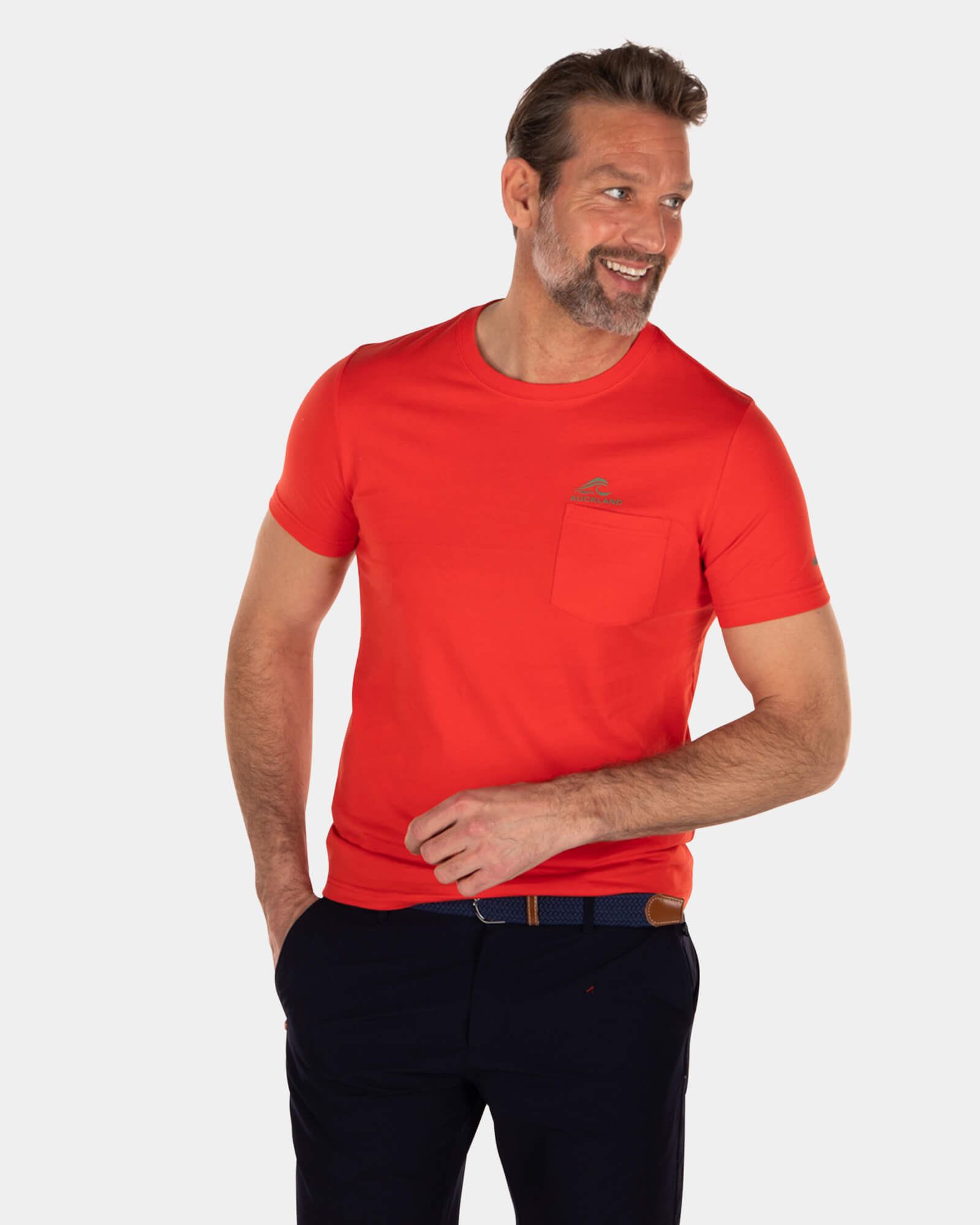 Solid coloured cotton t-shirt - Orange Red Solid coloured cotton t-shirt - Orange Red