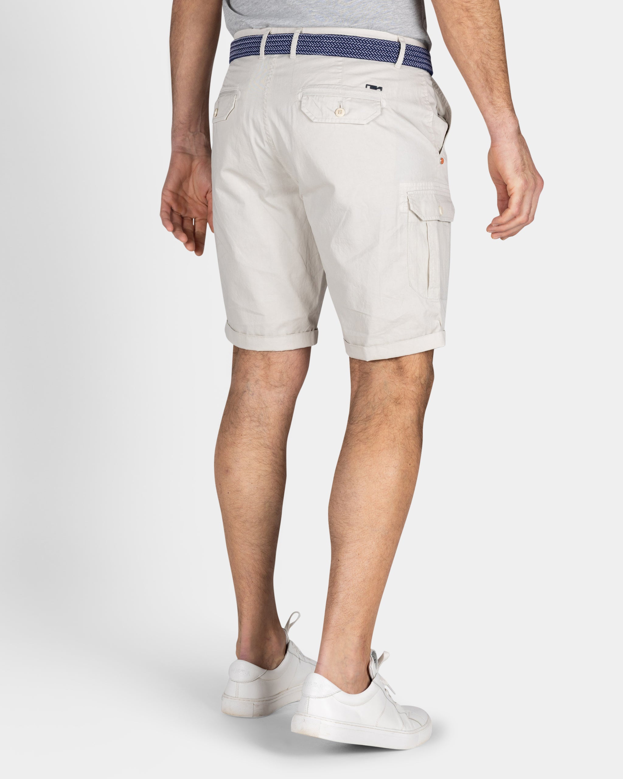 Stoere beige katoenen cargo short Stoere beige katoenen cargo short