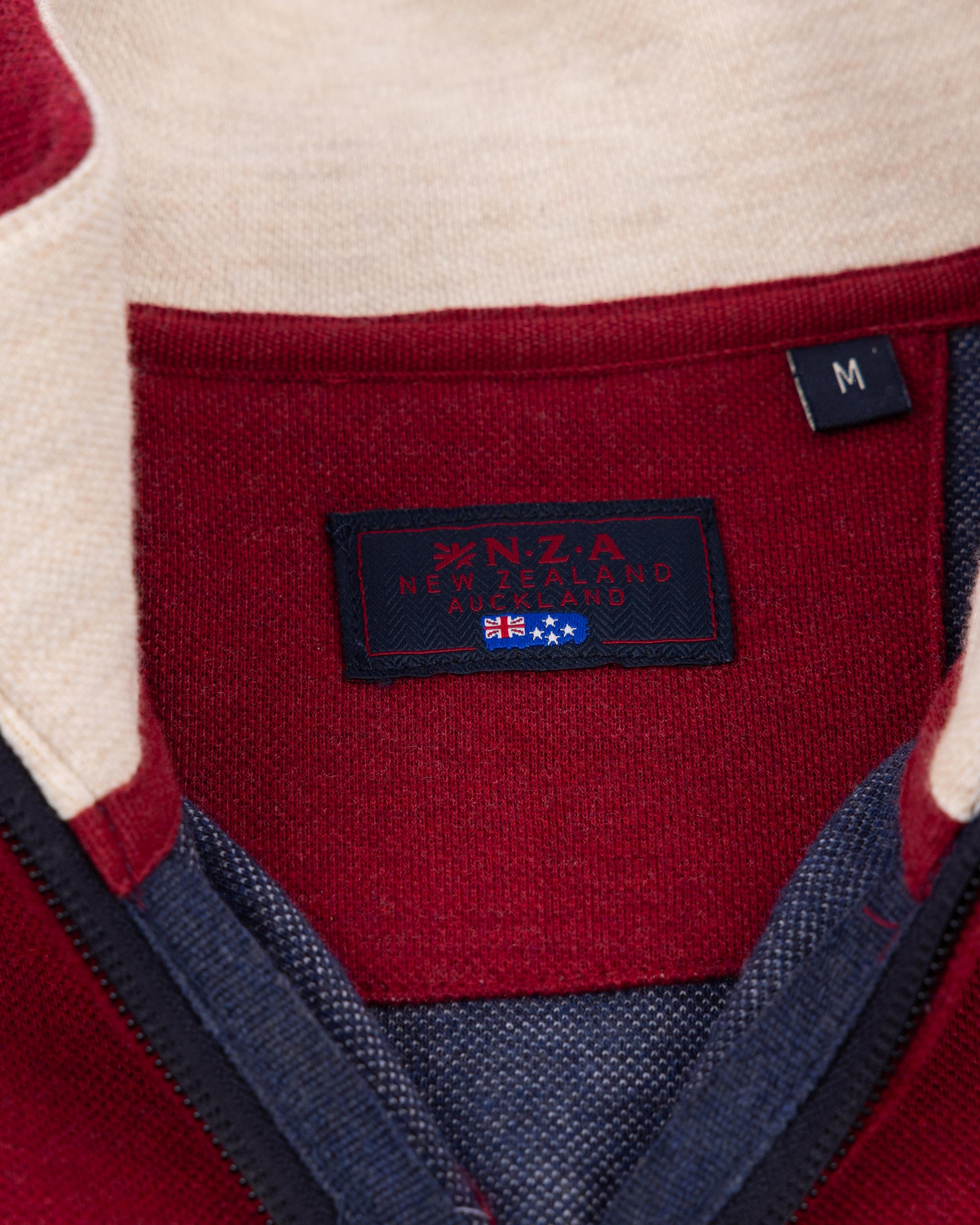 Red cotton half zip sweater Red cotton half zip sweater