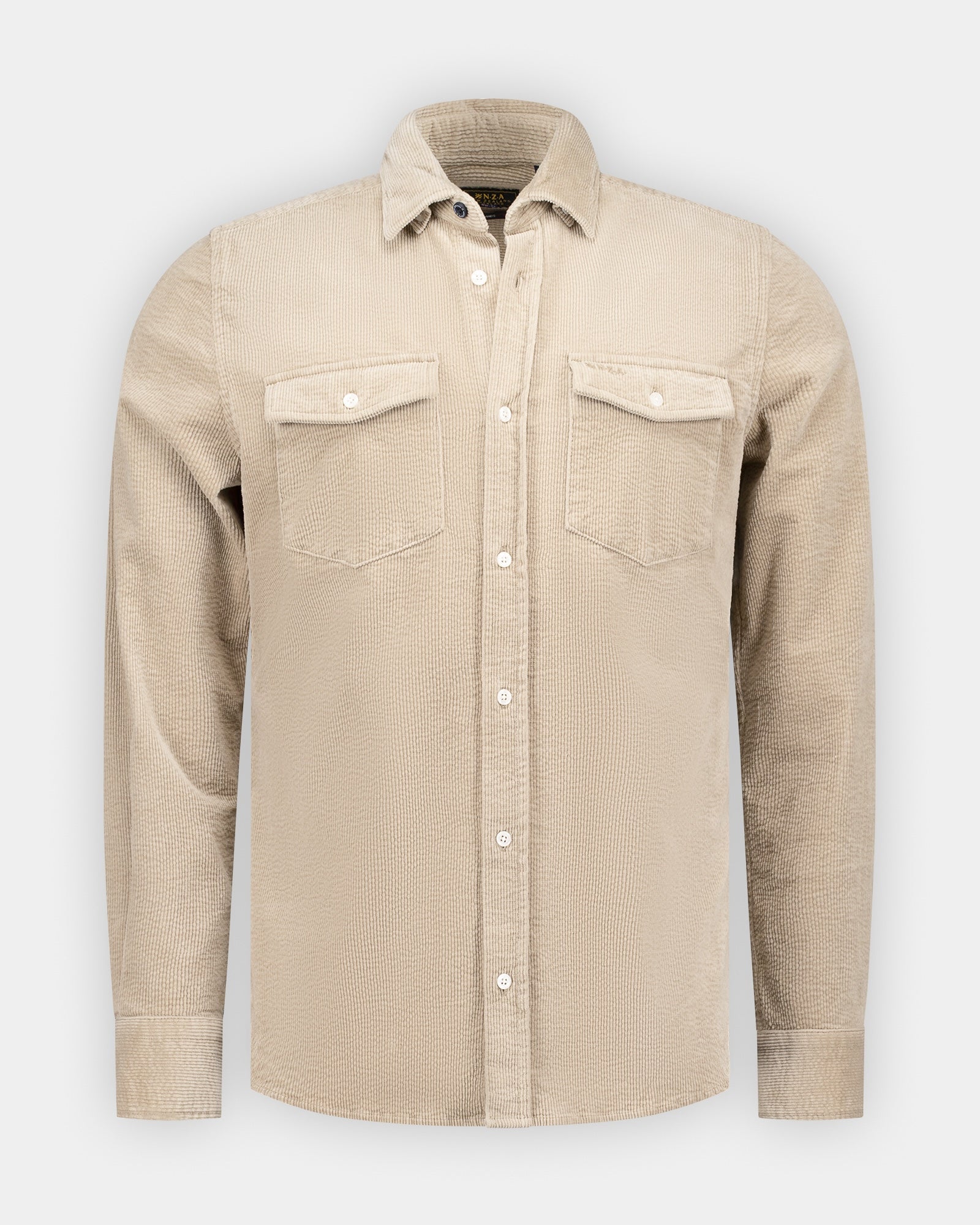 Ecru cotton stretch shirt Ecru cotton stretch shirt