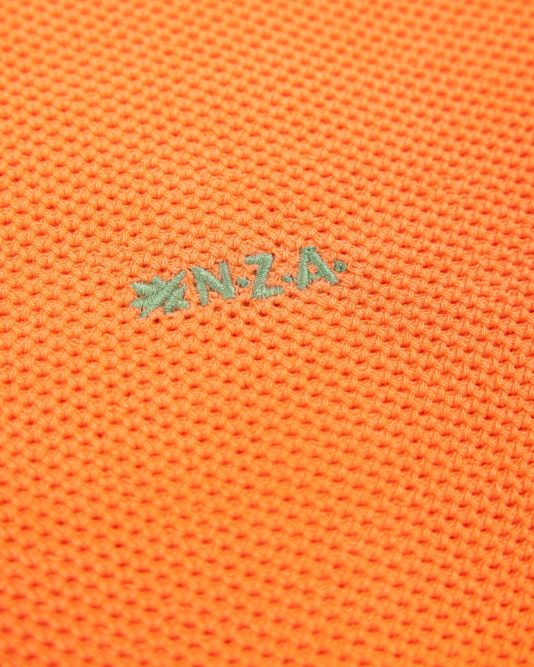 Orange basic pullover with half zipper Orange basic pullover with half zipper