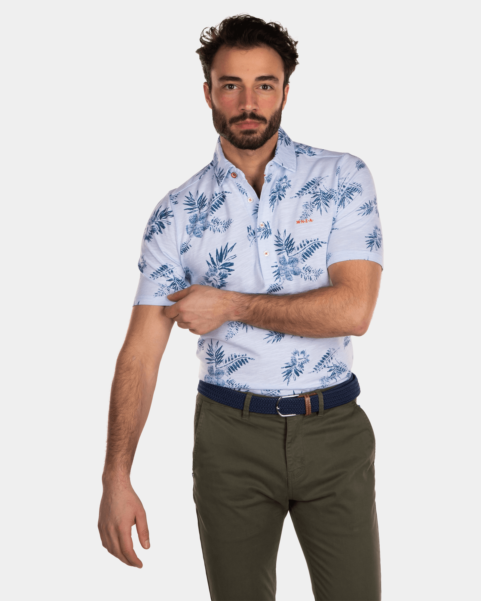 Light Blue Cotton Polo shirt - Bright Sky Light Blue Cotton Polo shirt - Bright Sky