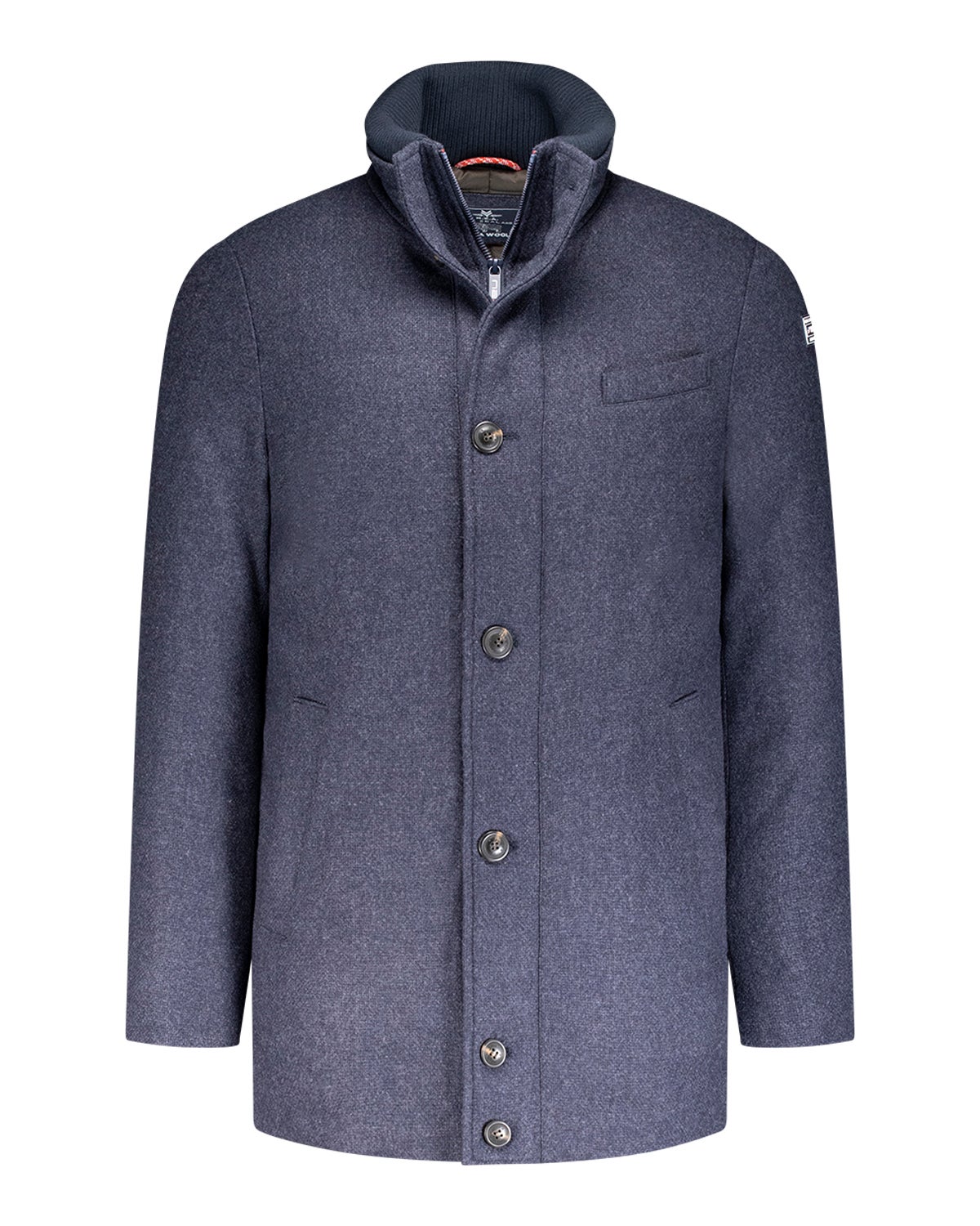 Abrigo clásico de tweed azul marino - Winter Navy Abrigo clásico de tweed azul marino - Winter Navy