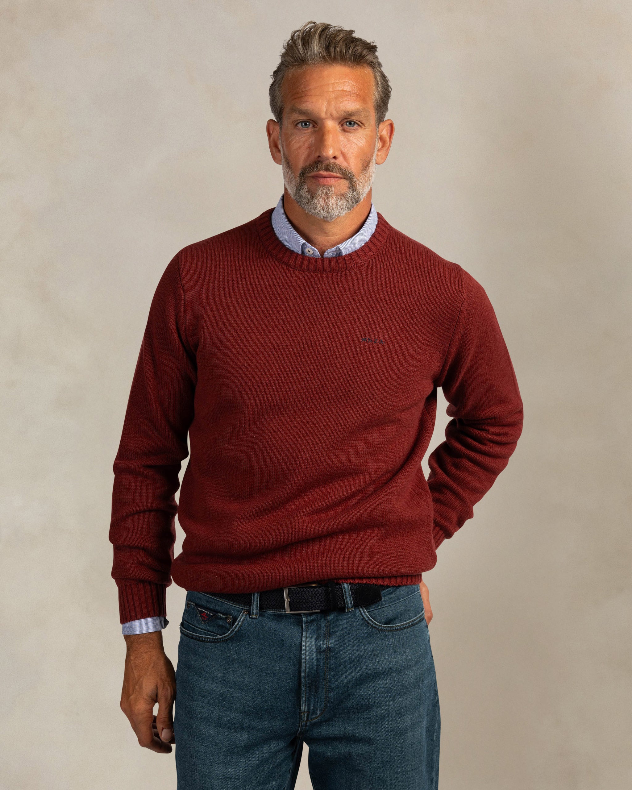 Red wool zip pullover Red wool zip pullover