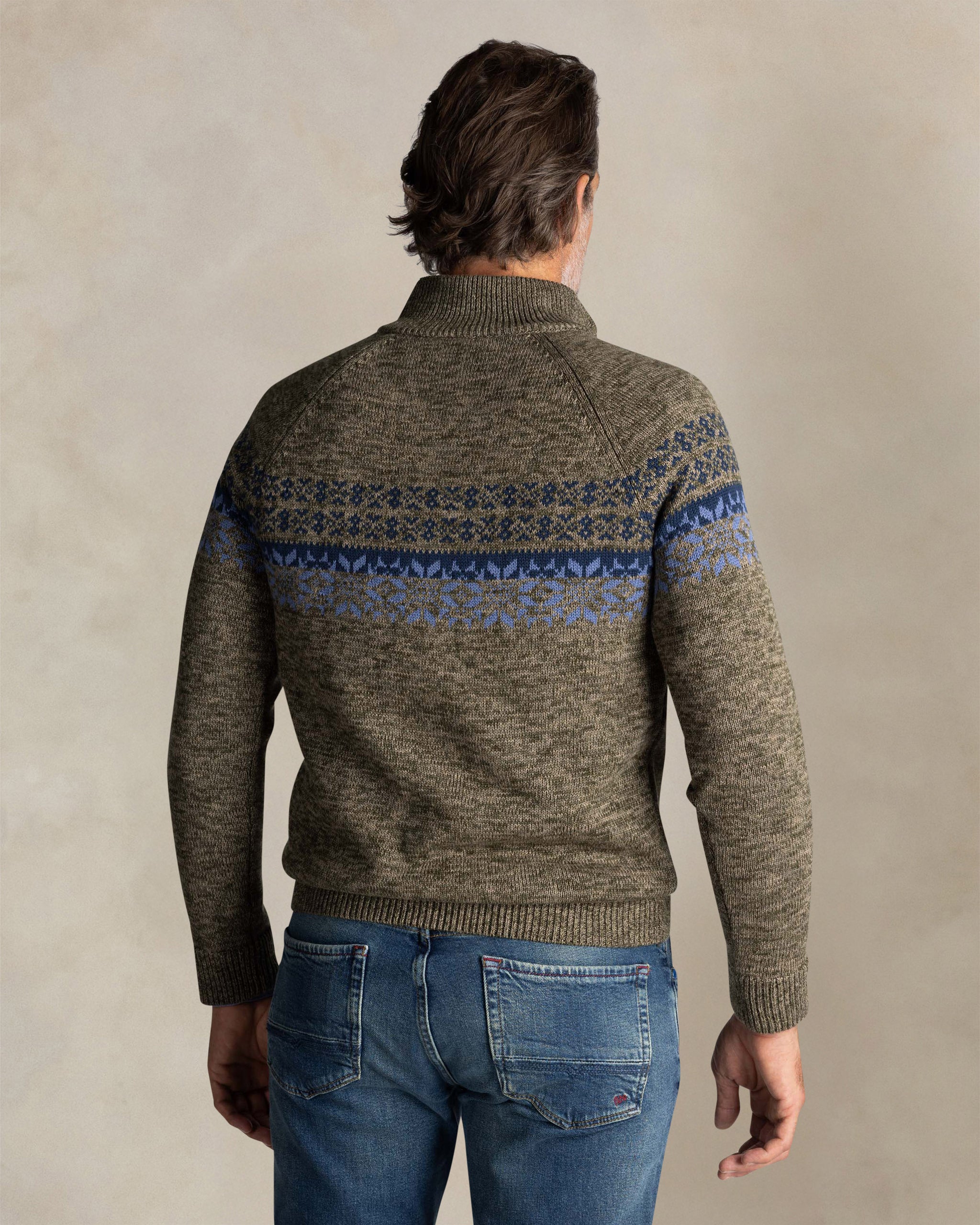 Green cotton half zip Green cotton half zip