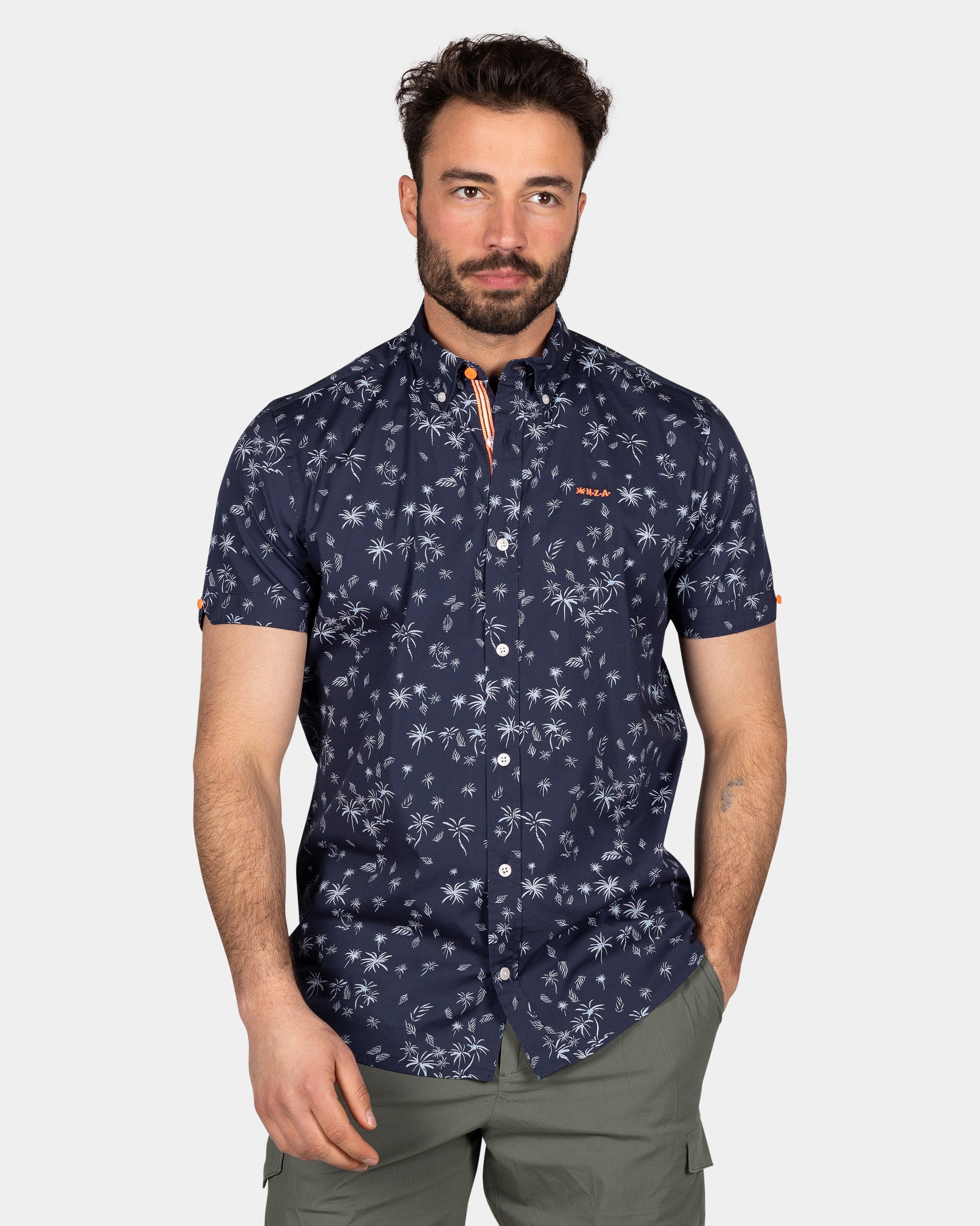 Navy shirt with short sleeves and print - Ocean Navy Navy shirt with short sleeves and print - Ocean Navy