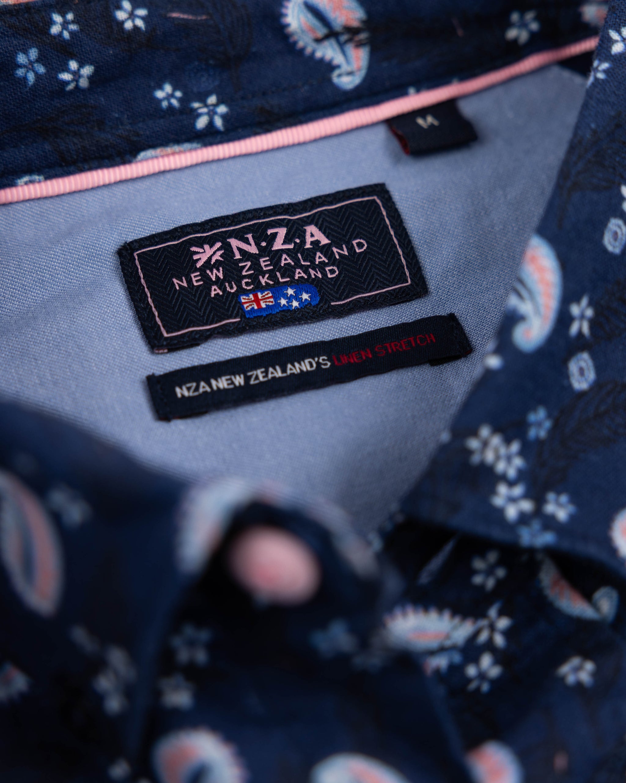 Dark Blue Shirt with Print and Short Sleeves Dark Blue Shirt with Print and Short Sleeves