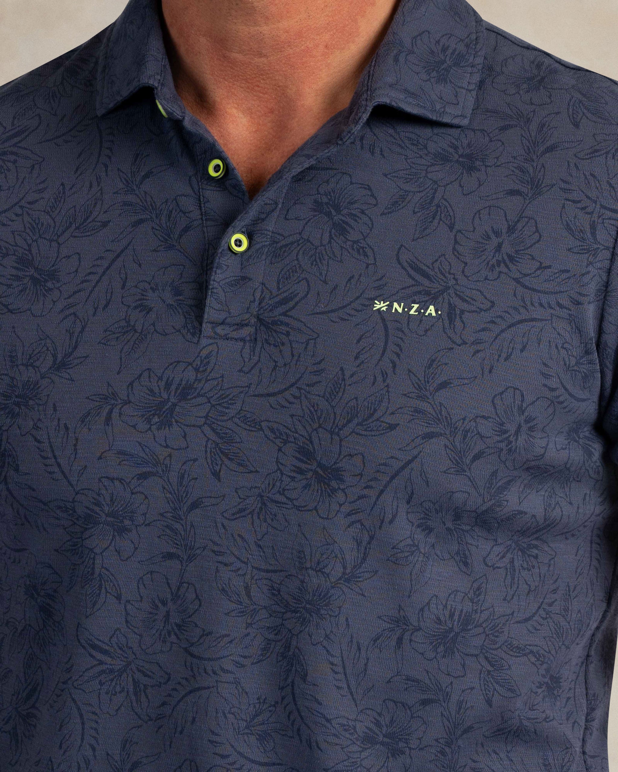 Polo à motif bleu foncé Polo à motif bleu foncé