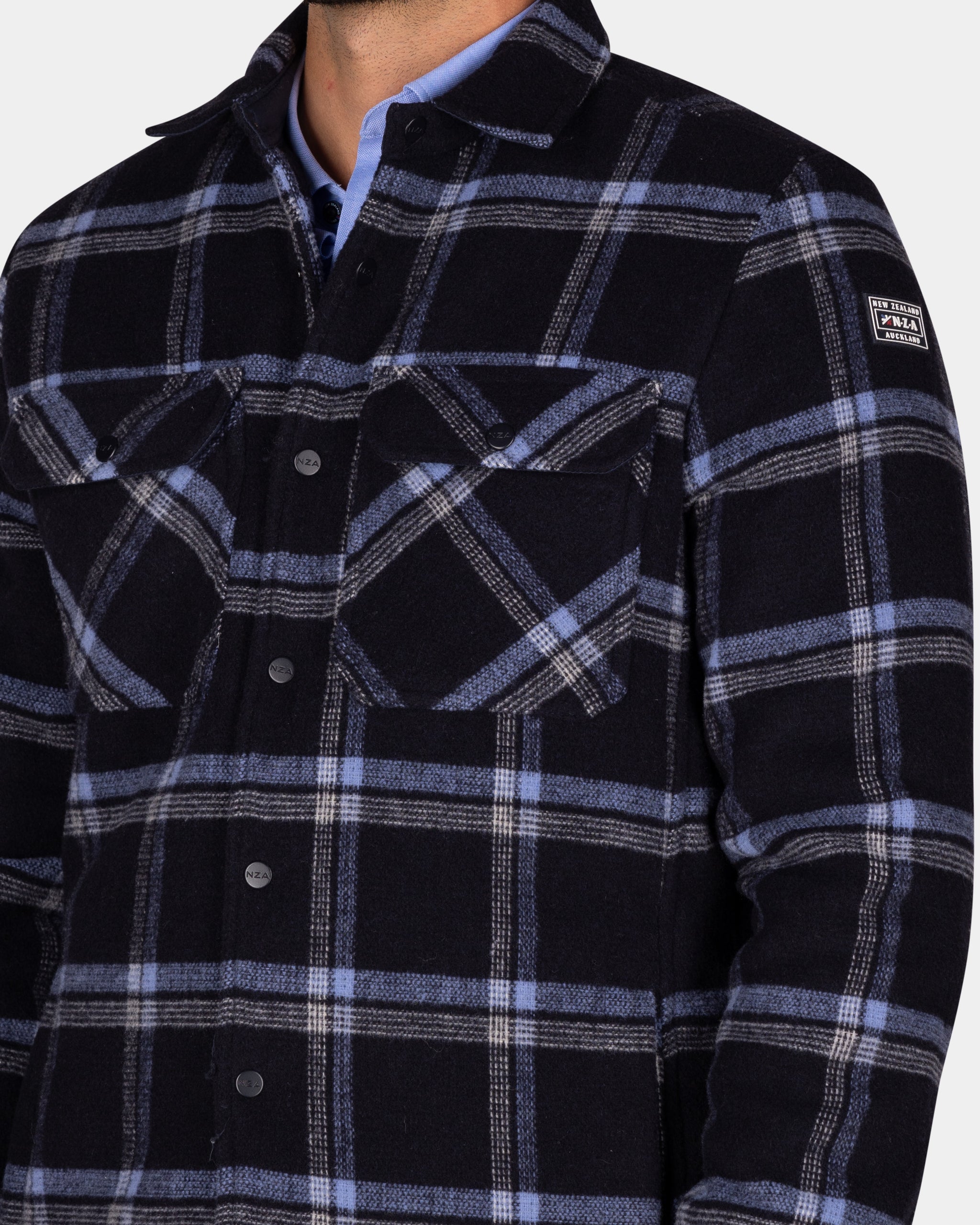 Dunkelblaues wattiertes Hemd - Winter Navy Dunkelblaues wattiertes Hemd - Winter Navy