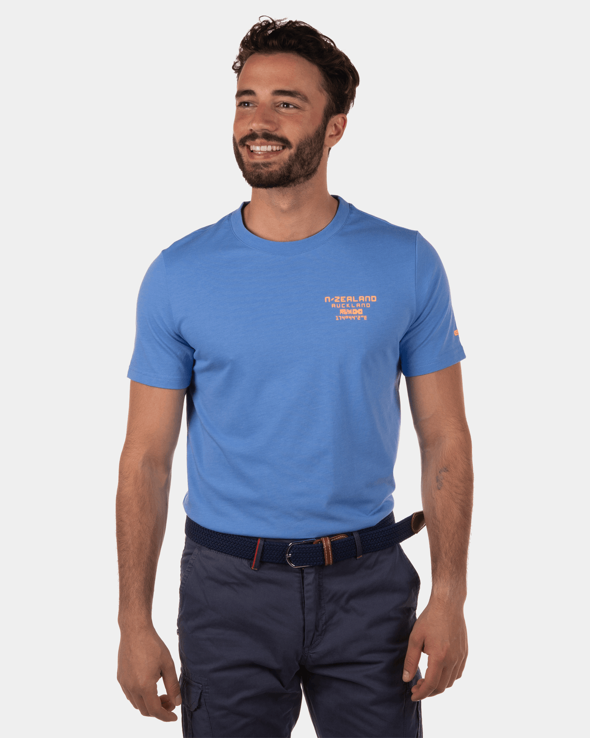T-shirt Pouakai col rond - Early Dew Blue