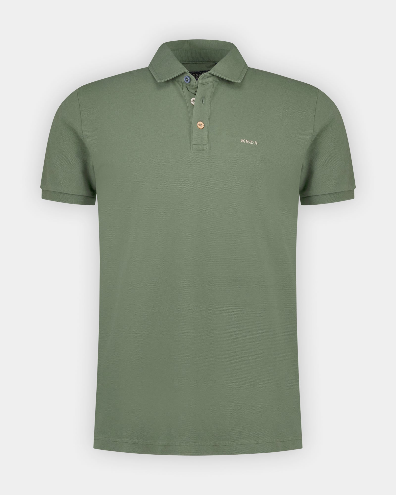 Dunkelgrünes Baumwoll-Stretch-Poloshirt Dunkelgrünes Baumwoll-Stretch-Poloshirt