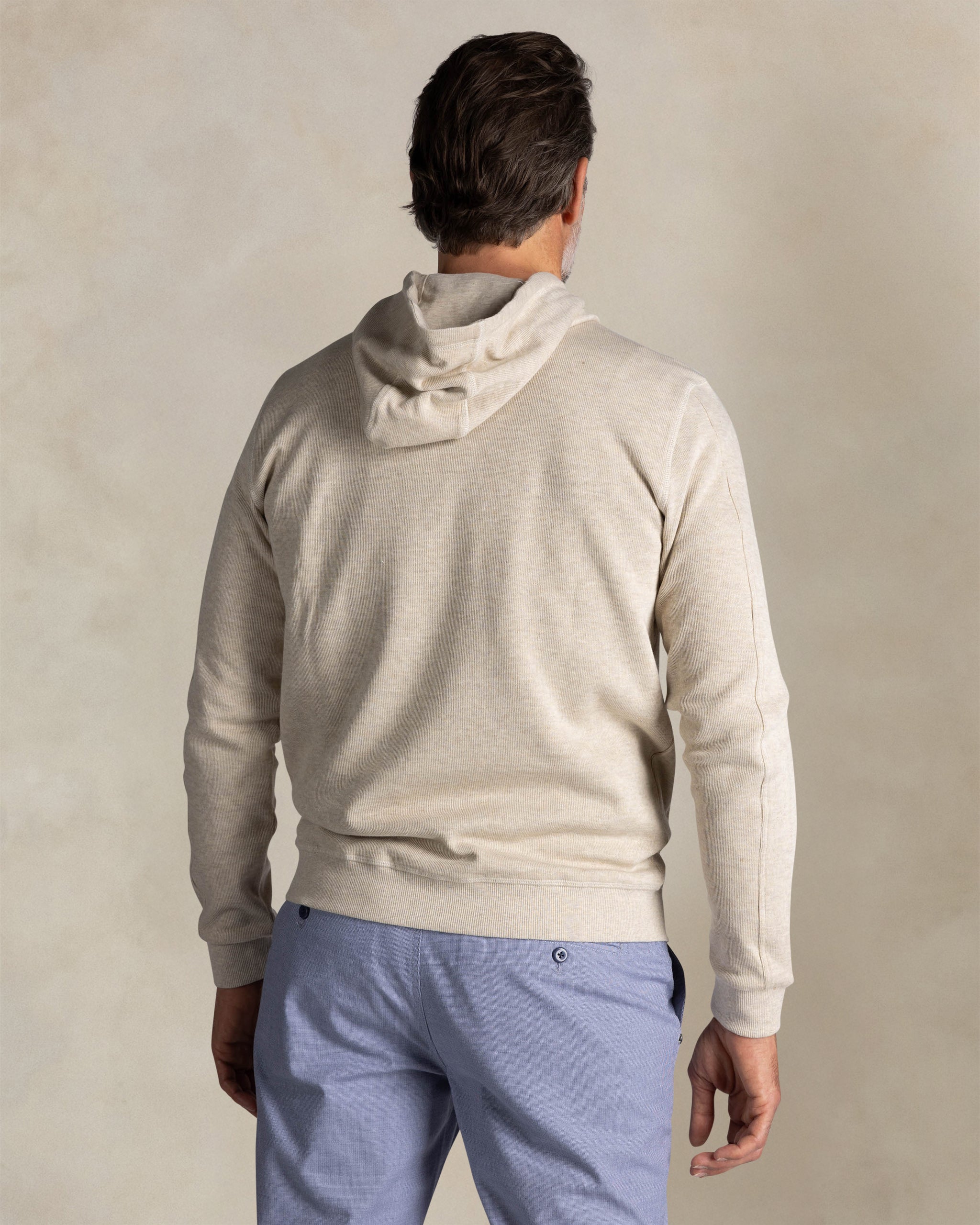 Sweat à capuche en coton écru Sweat à capuche en coton écru