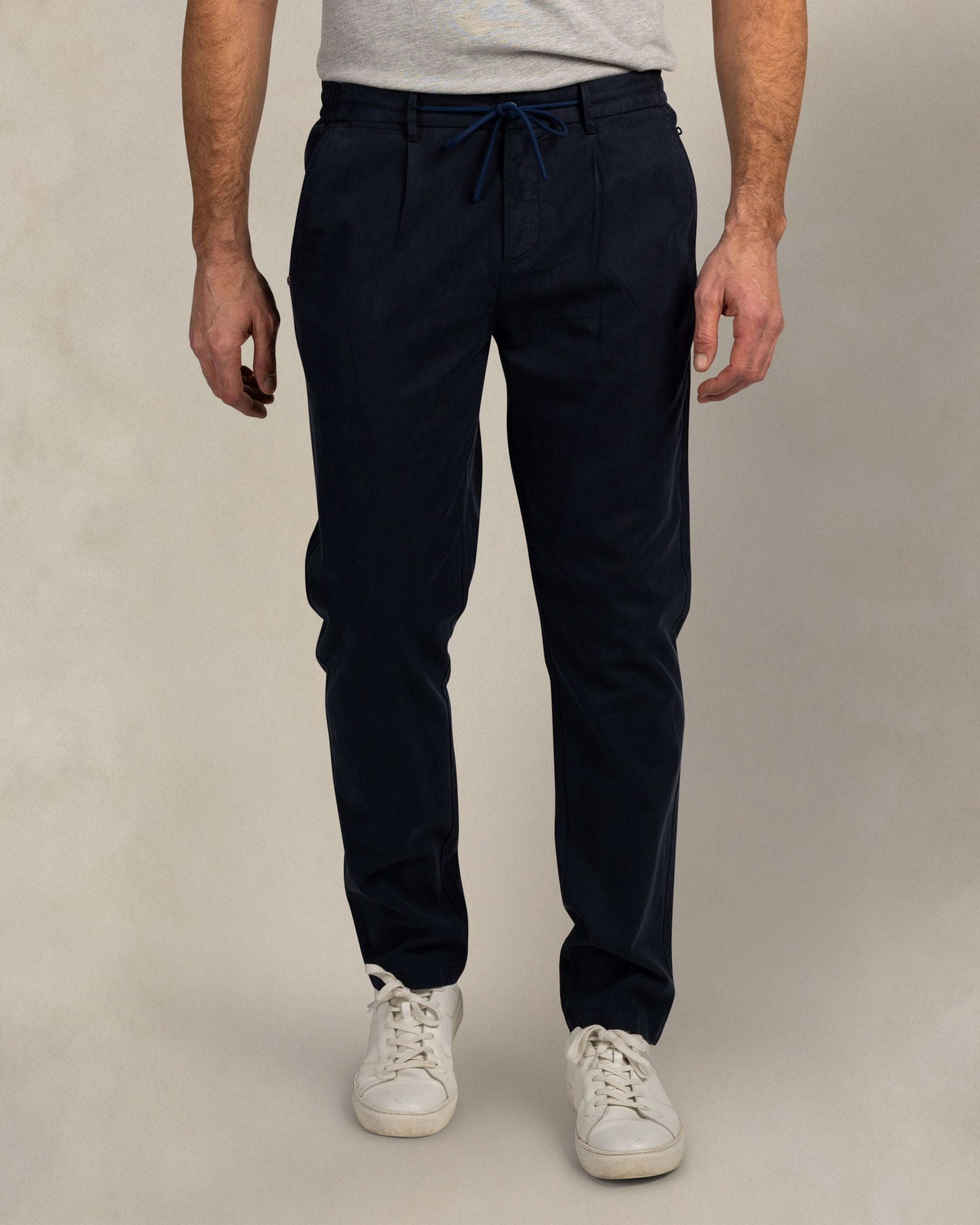 Napier blauwe katoenen stretch chino Napier blauwe katoenen stretch chino