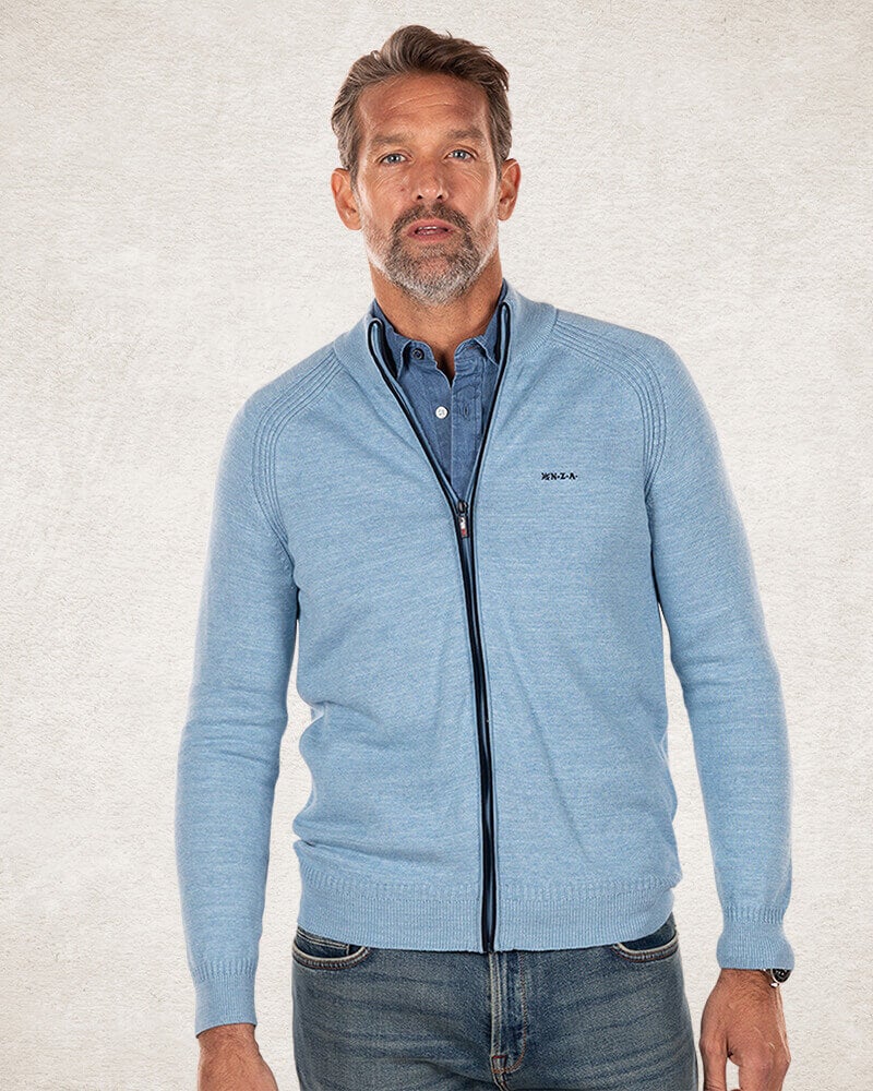 Cárdigan de algodón de color liso Cárdigan de algodón de color liso