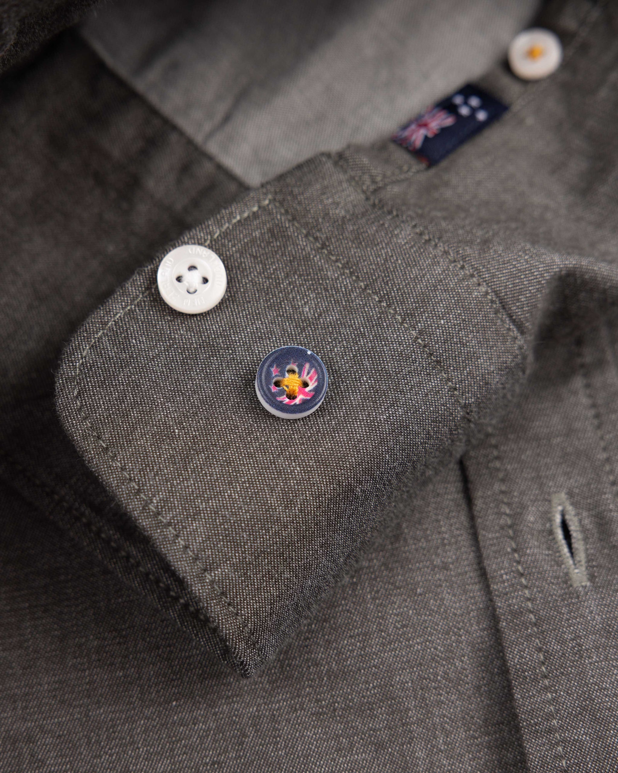 Grijs katoenen stretch overhemd Grijs katoenen stretch overhemd