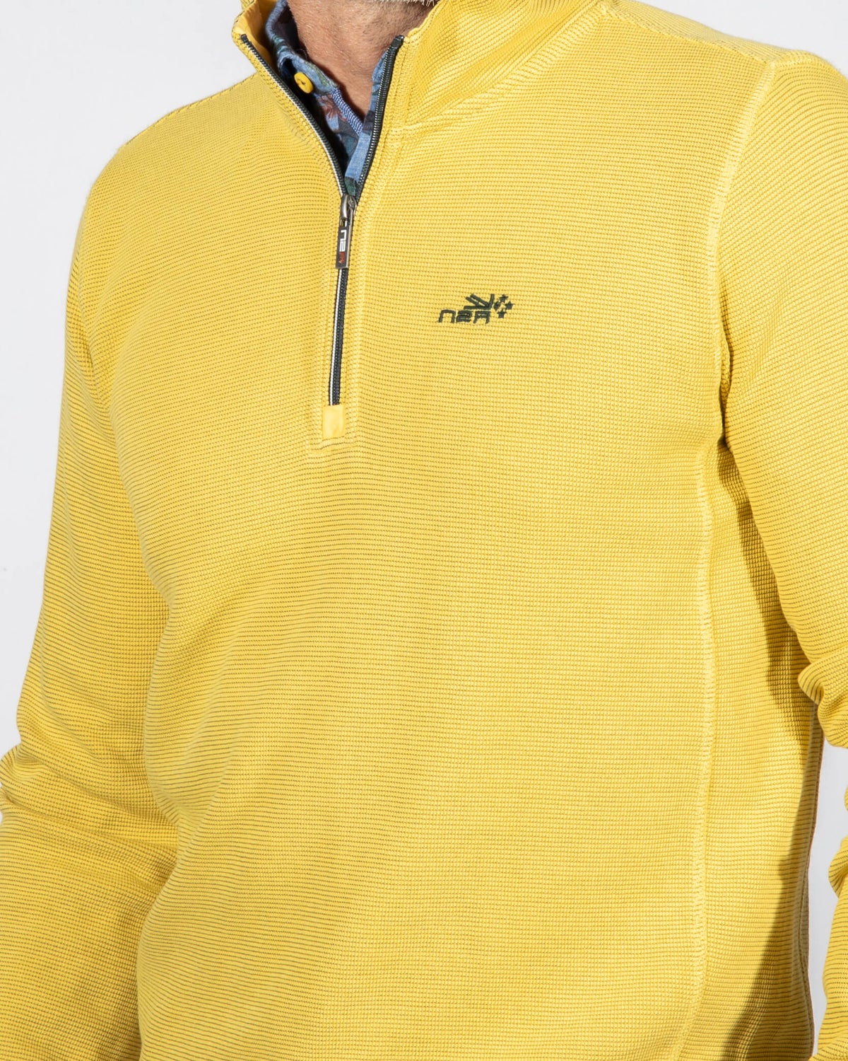 Schlichter Pullover mit halbem Reißverschluss Arapohue - Sunbeam Yellow