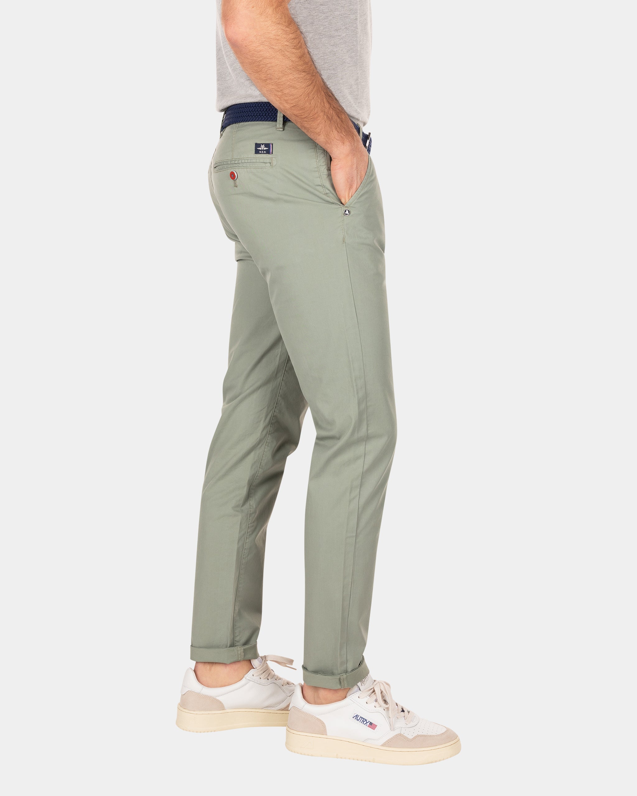 Katoenen chino met stretch - Mellow Army Katoenen chino met stretch - Mellow Army