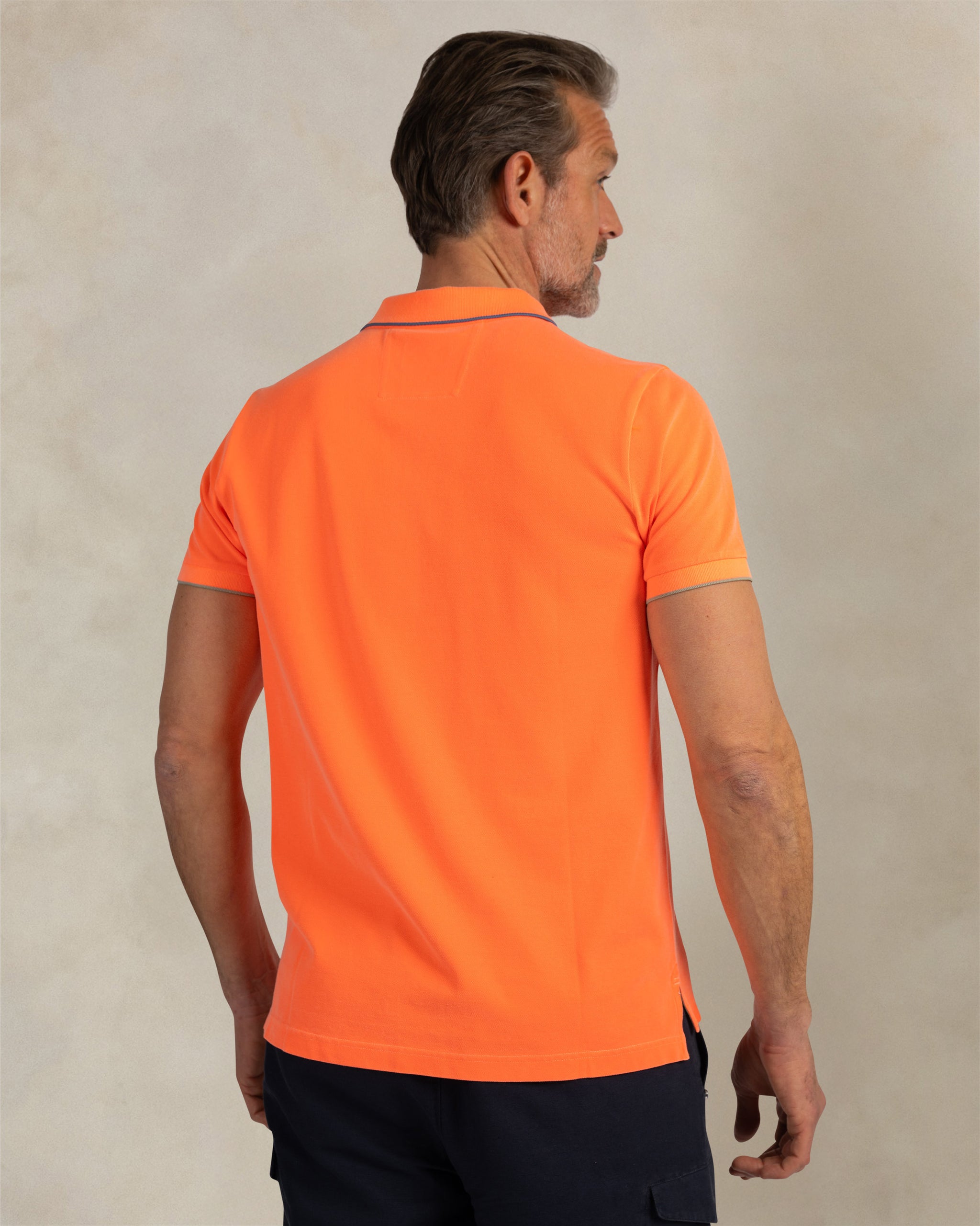 Polo en coton stretch orange Polo en coton stretch orange