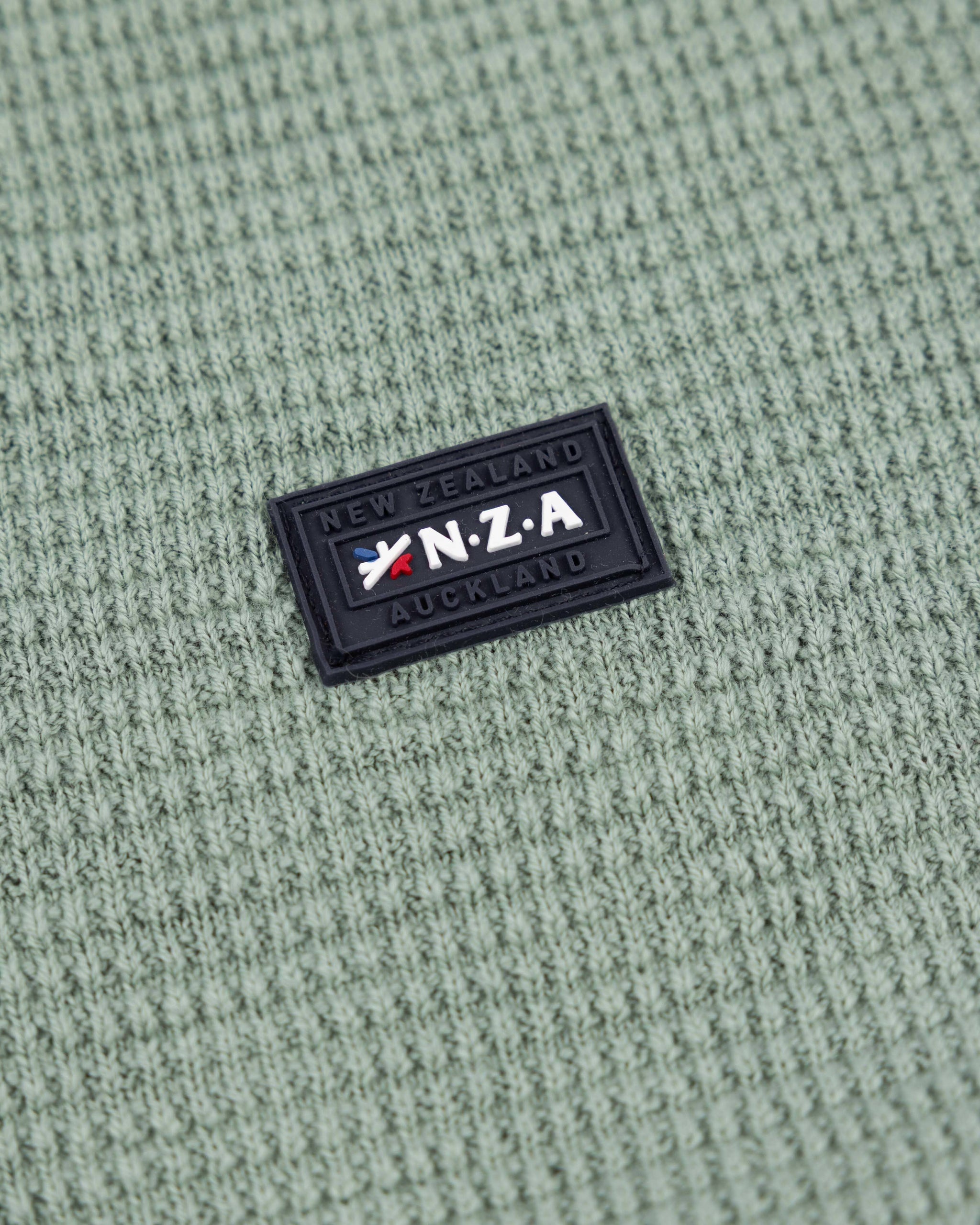 Groene katoenen half zip trui Groene katoenen half zip trui
