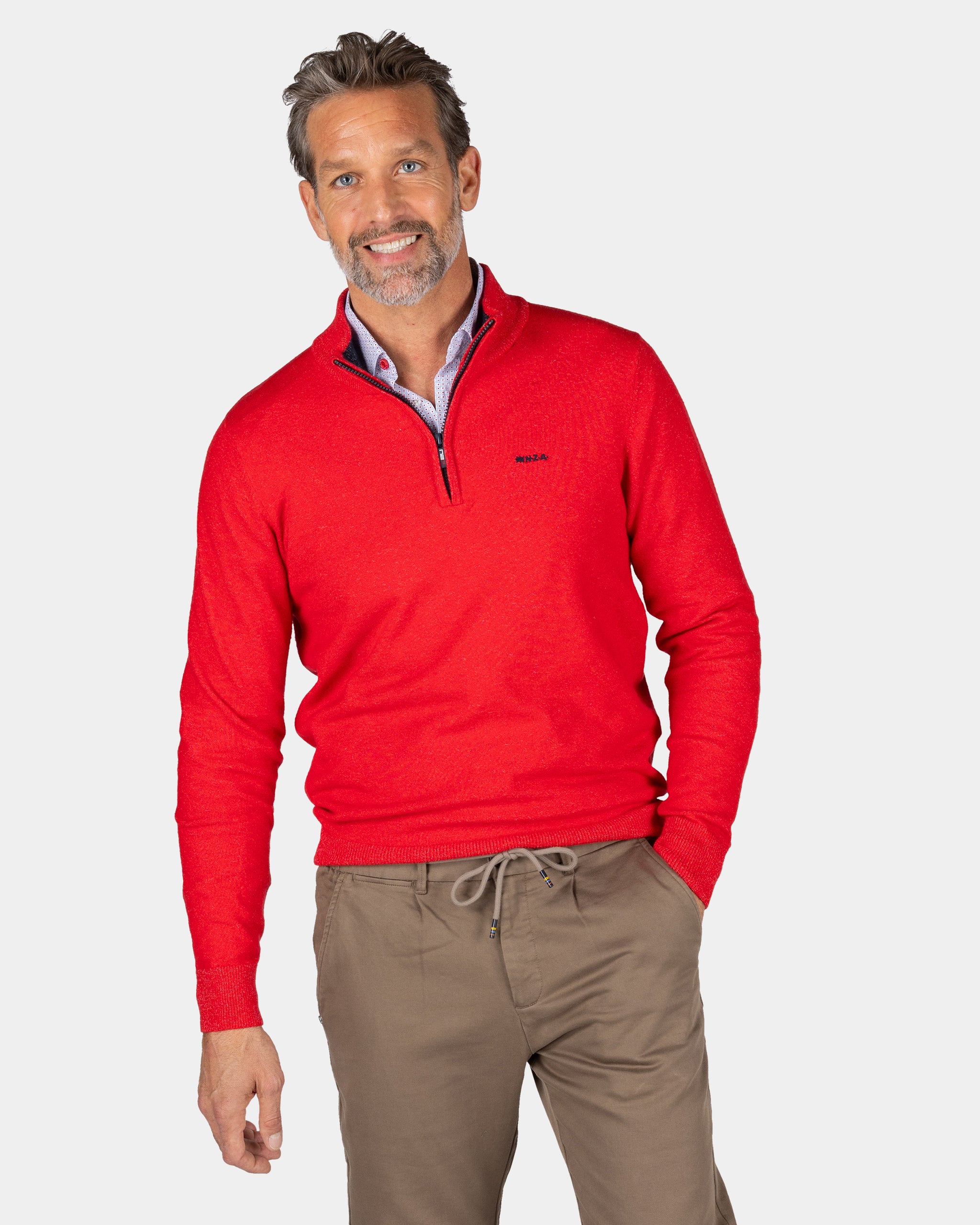 Roter Pullover mit Elasthan - Reef Red Roter Pullover mit Elasthan - Reef Red