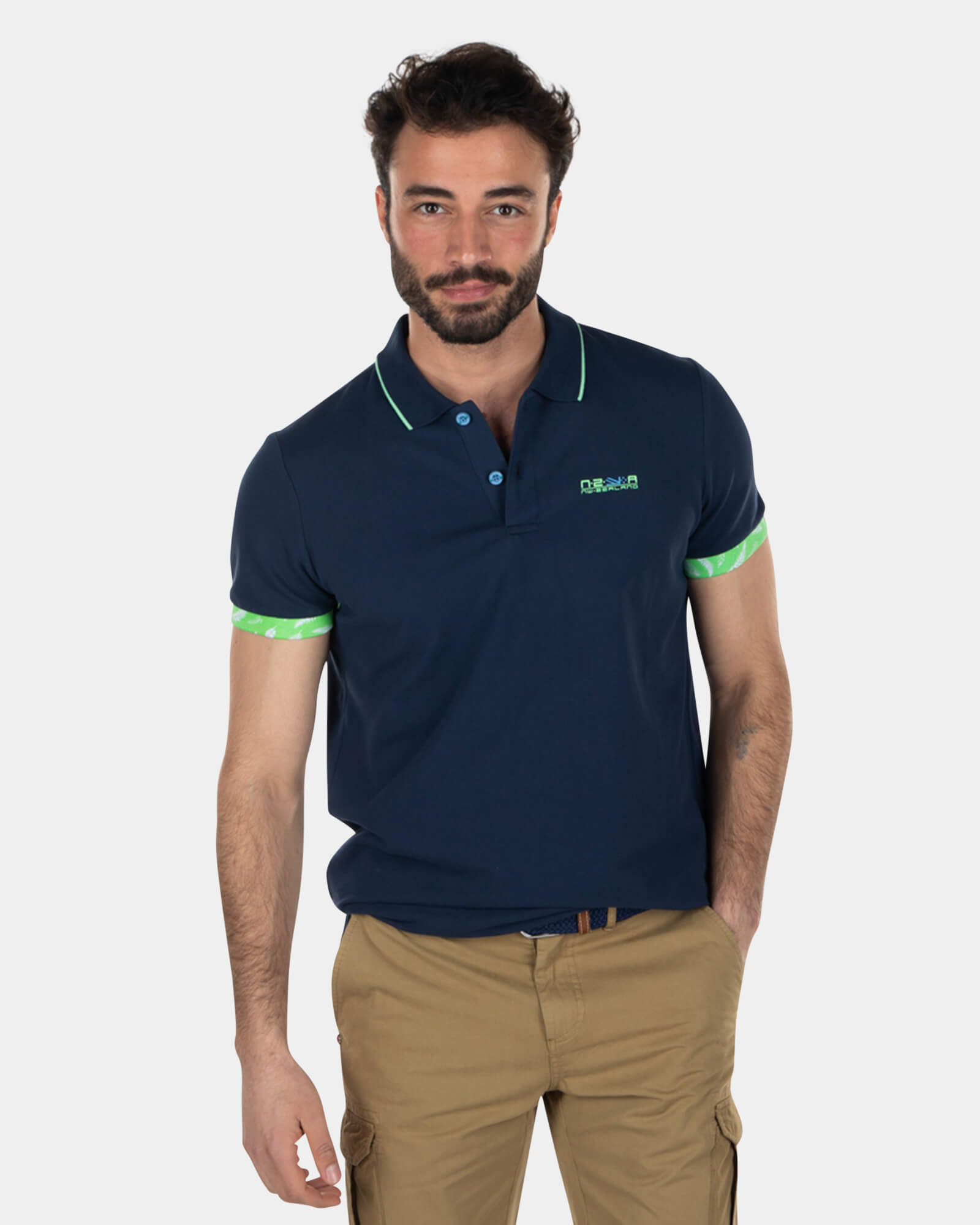 Polo shirt stretch cotton - Key Navy Polo shirt stretch cotton - Key Navy