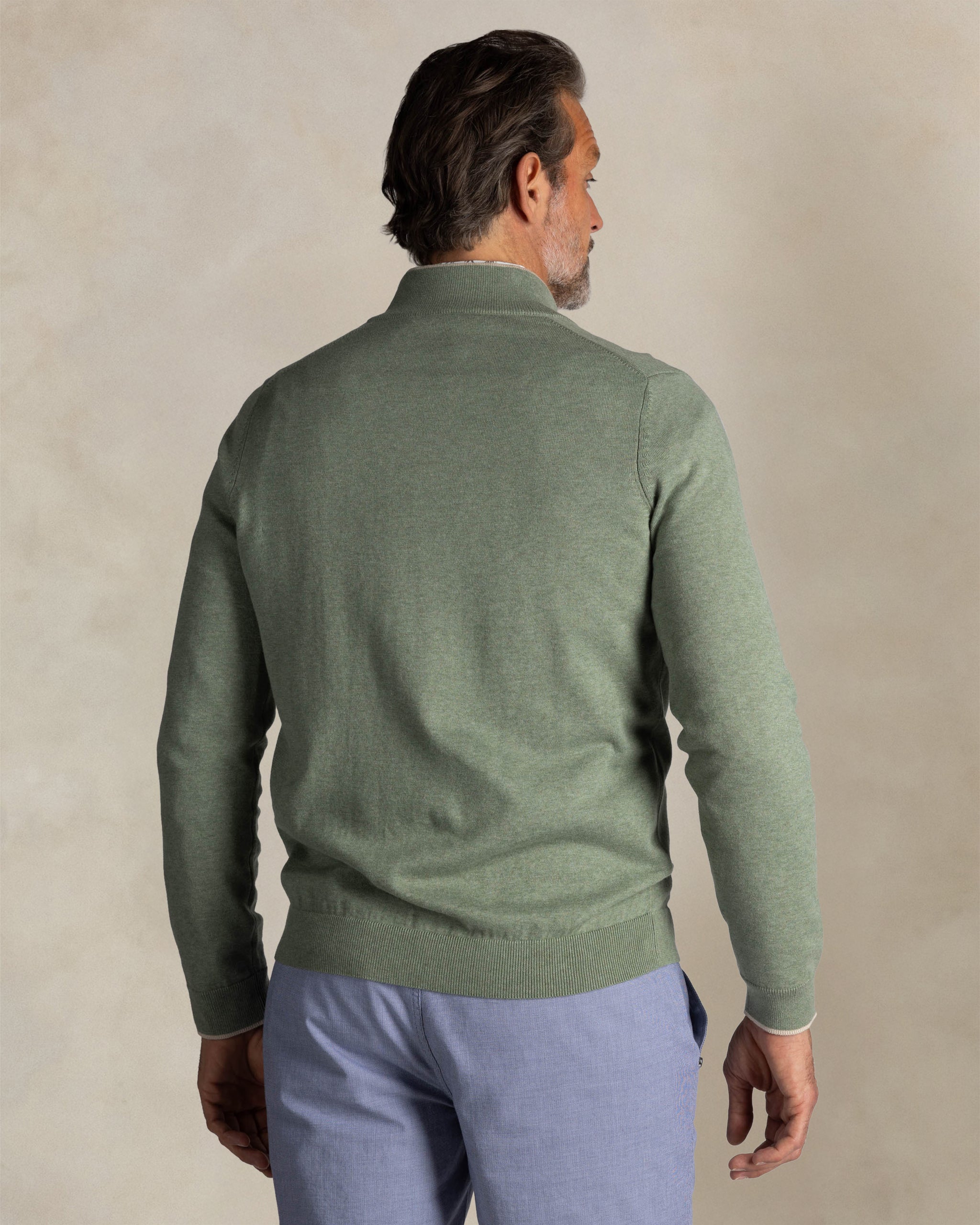 Light green cotton half zip Light green cotton half zip