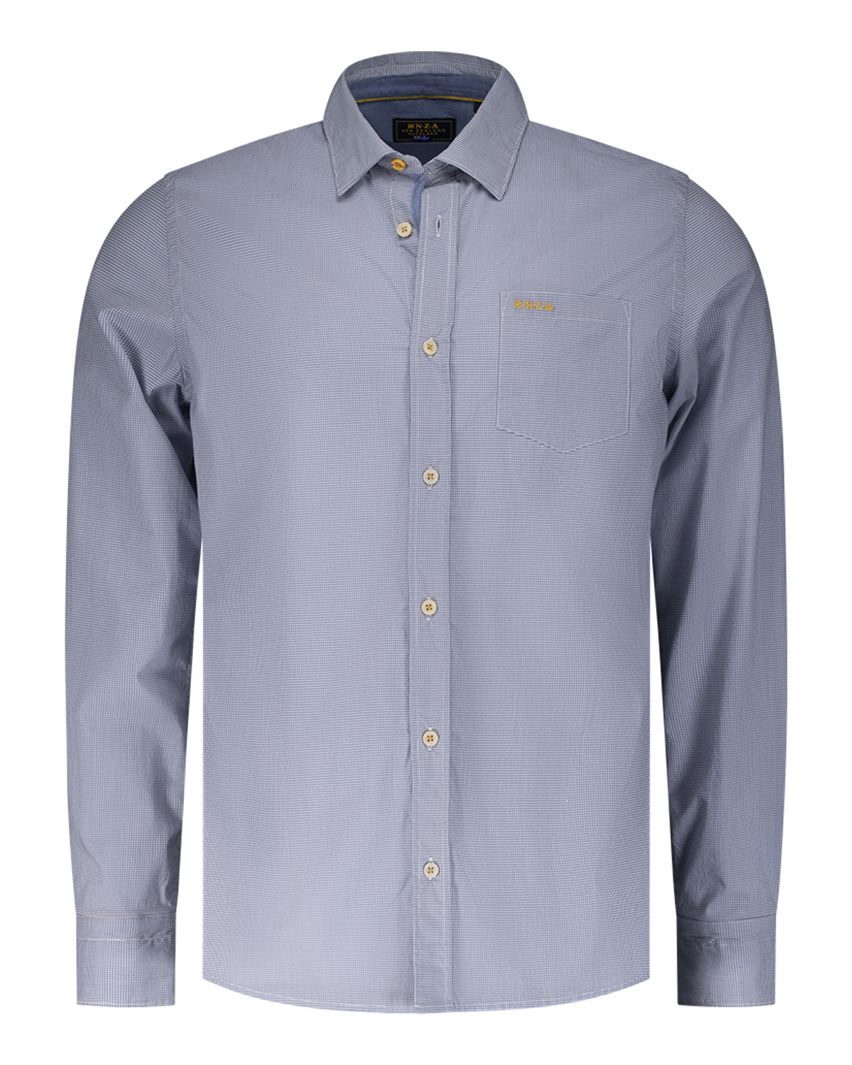 Blau-graues Hemd mit Stretch - Mineral Blue Blau-graues Hemd mit Stretch - Mineral Blue