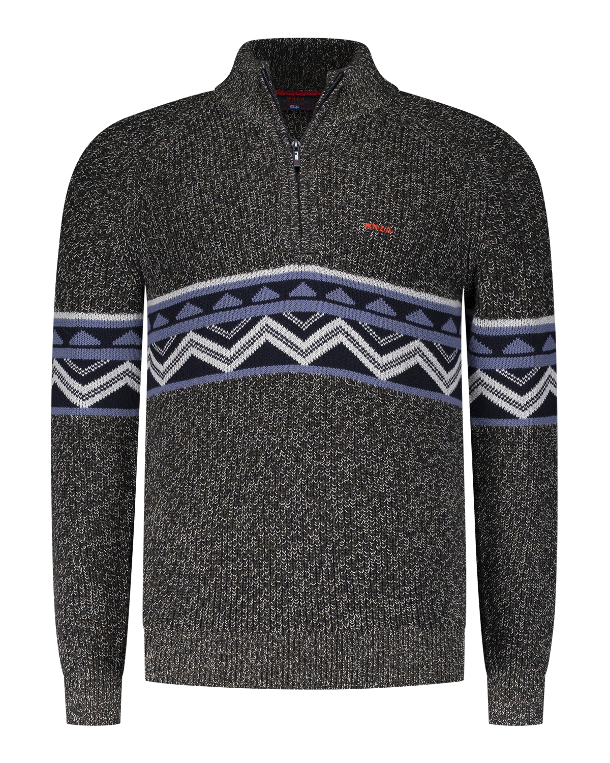 Donkergroene gebreide katoenen pullover - Gravel Green Donkergroene gebreide katoenen pullover - Gravel Green
