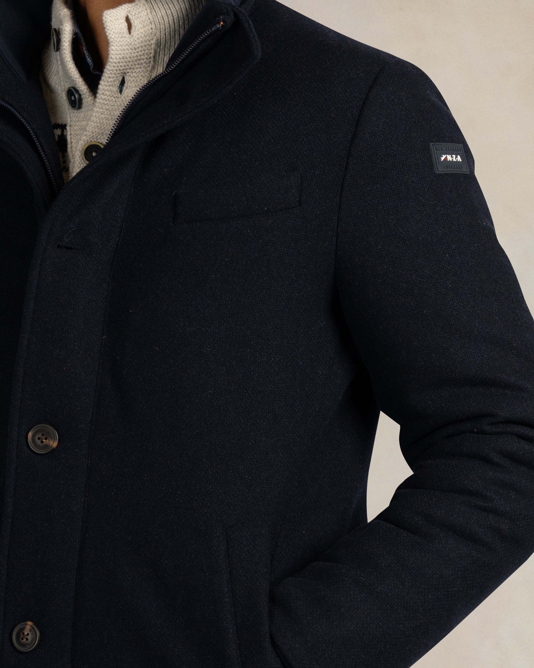 Dark blue wool coat Dark blue wool coat