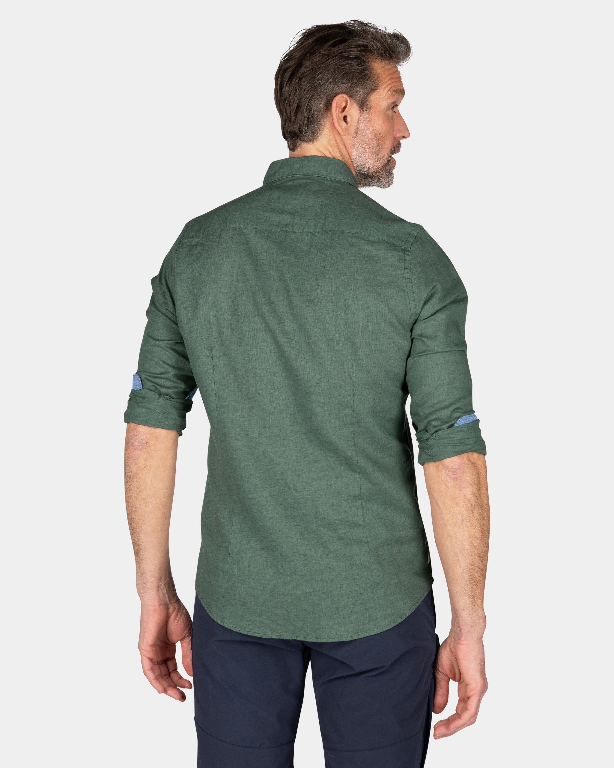 Effen linnen overhemd - Chalk Green Effen linnen overhemd - Chalk Green