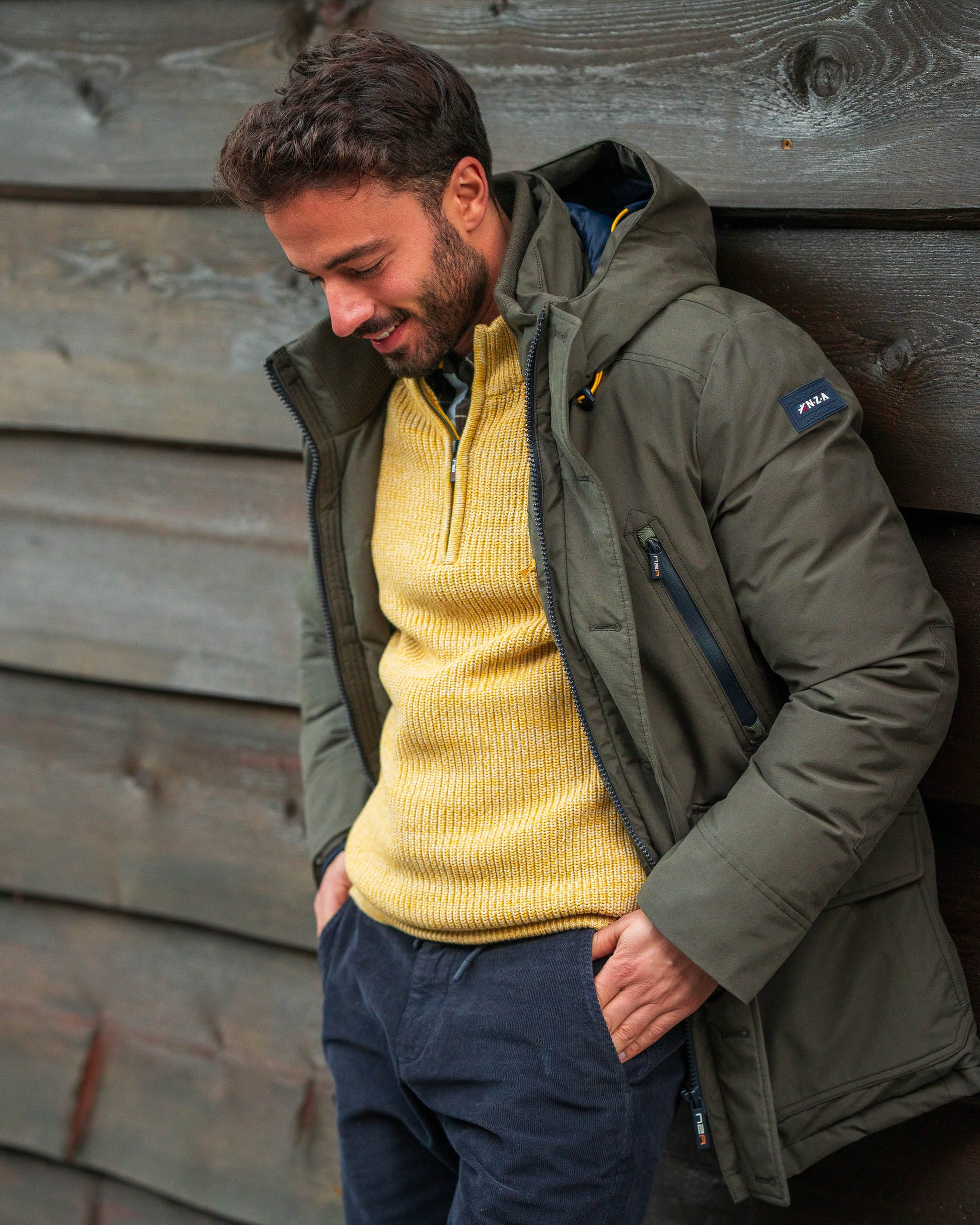 Groene katoenen jas Groene katoenen jas