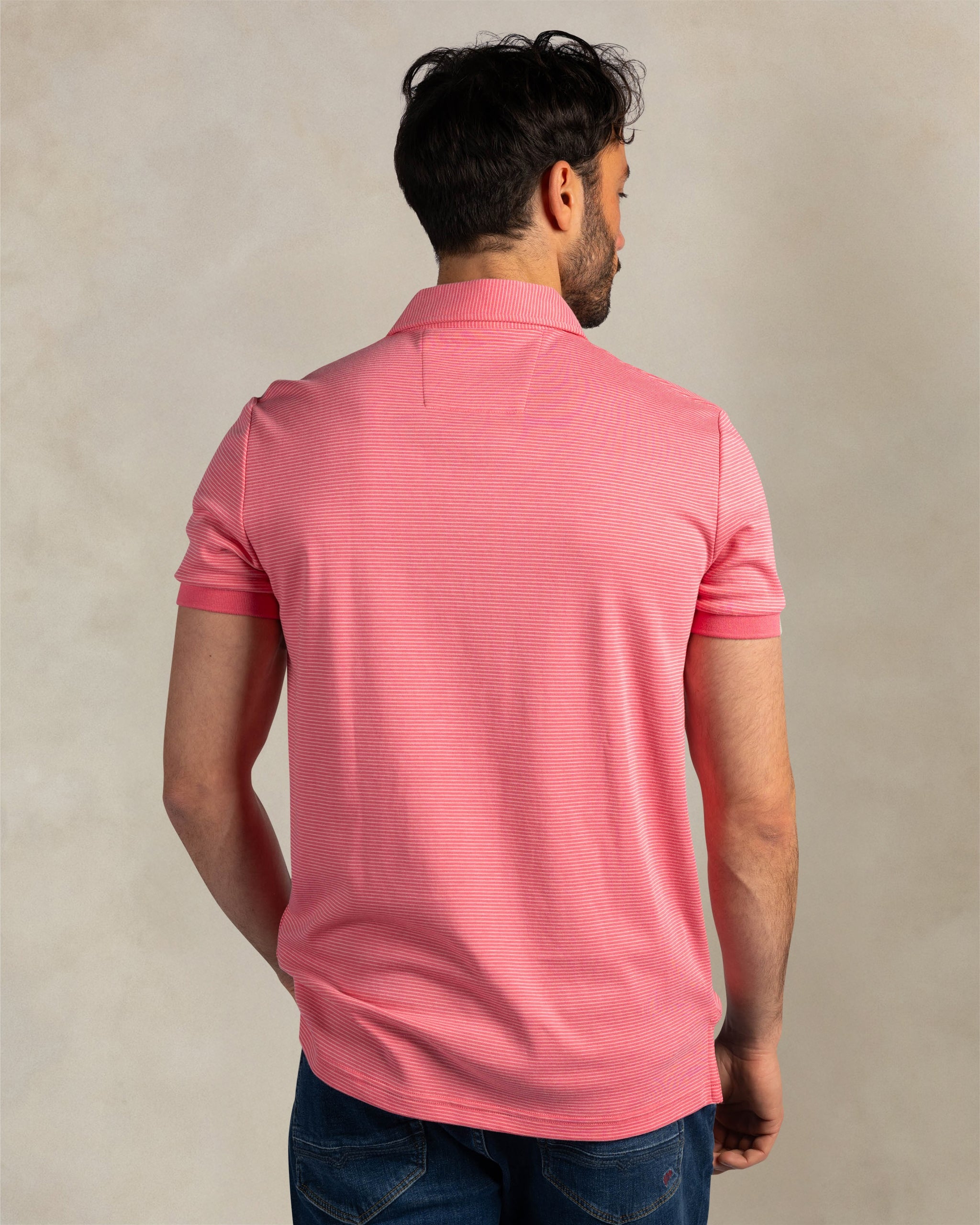 Roze stretch polo Roze stretch polo