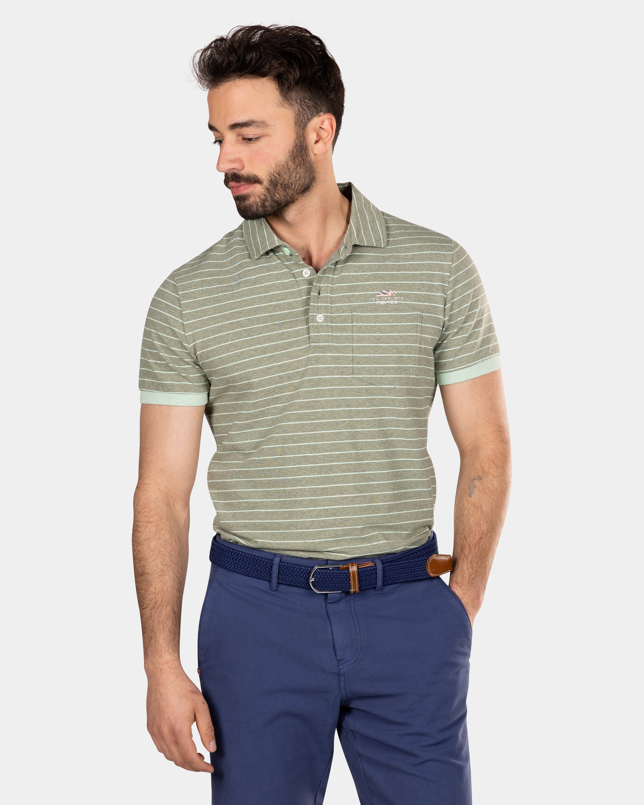 Polo en coton rayé - Mellow Army Polo en coton rayé - Mellow Army