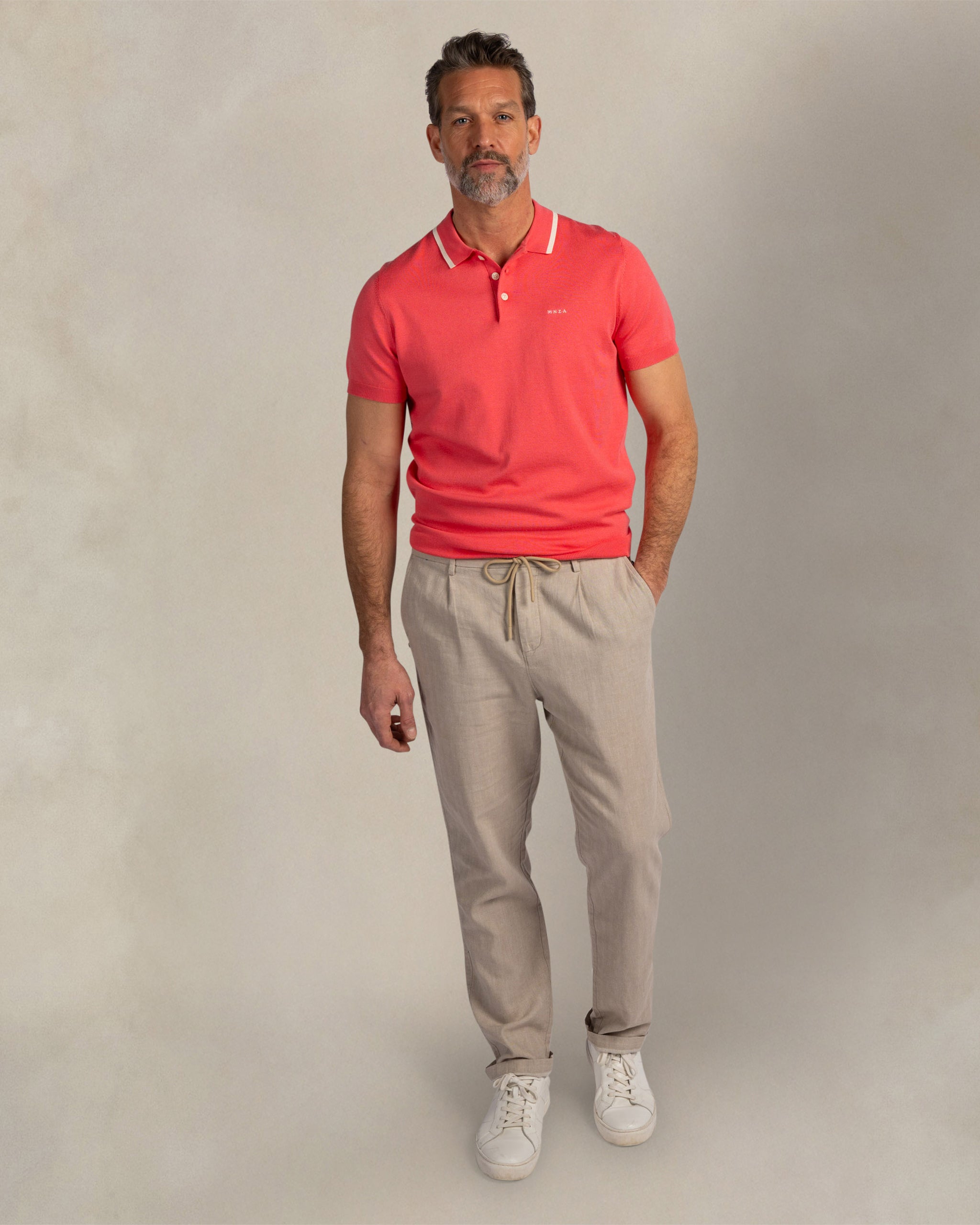 Roze stretch polo Roze stretch polo
