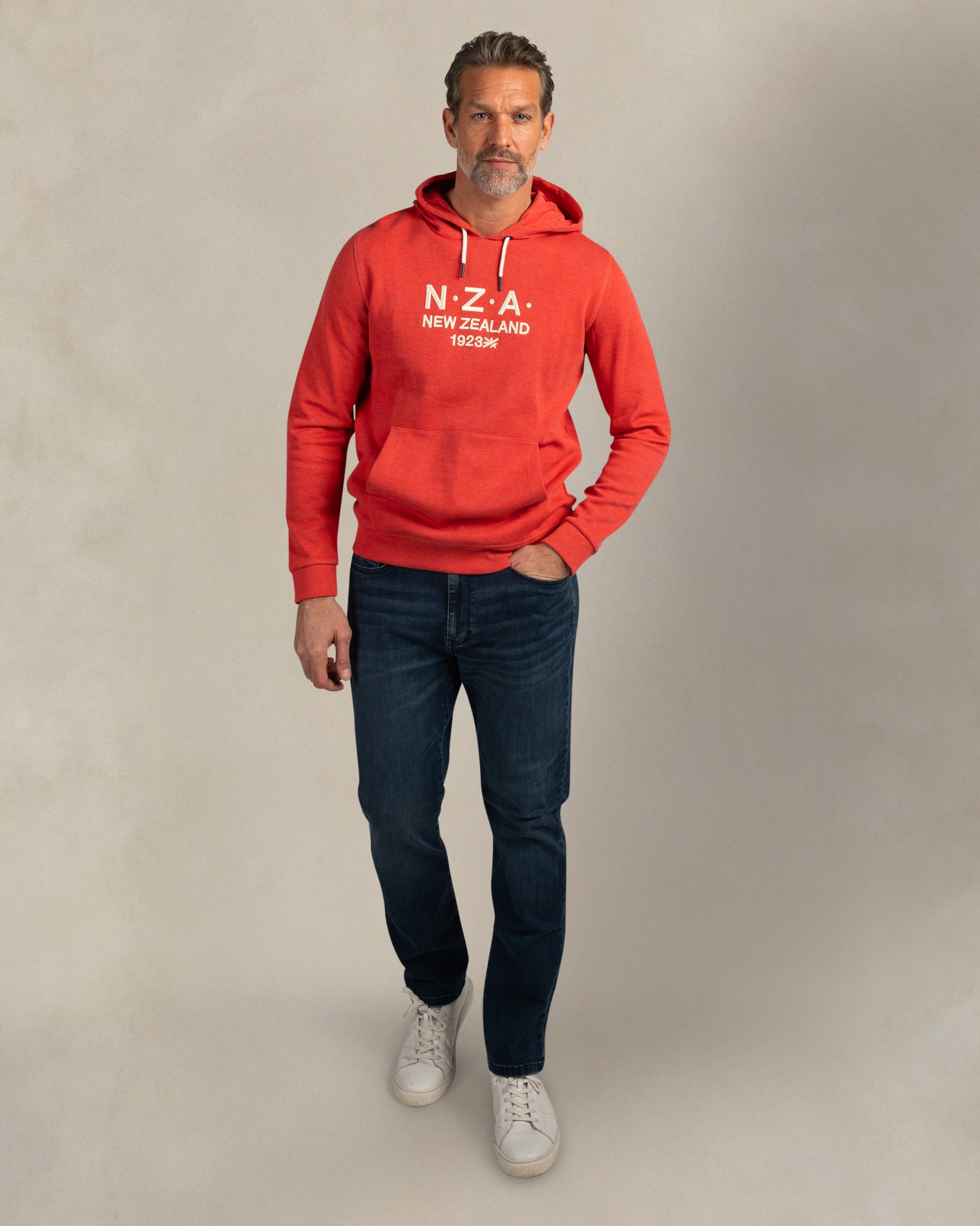 Rode katoenen hoodie Rode katoenen hoodie