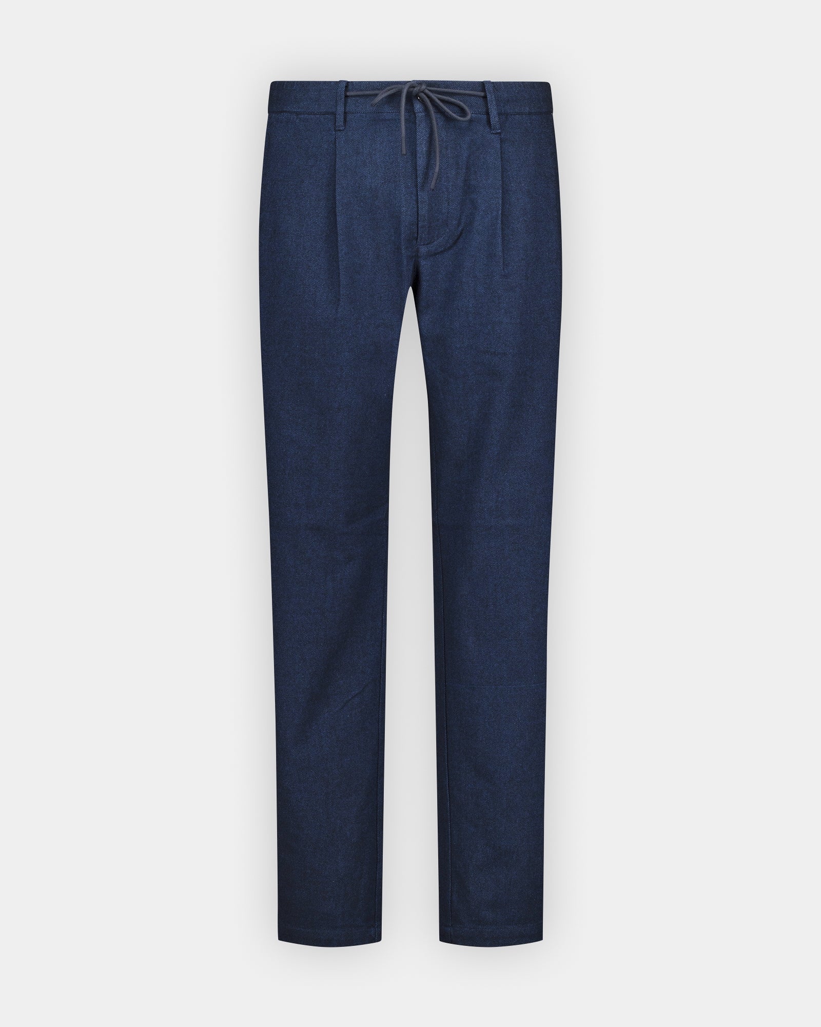 Blauwe katoenen stretch broek Blauwe katoenen stretch broek