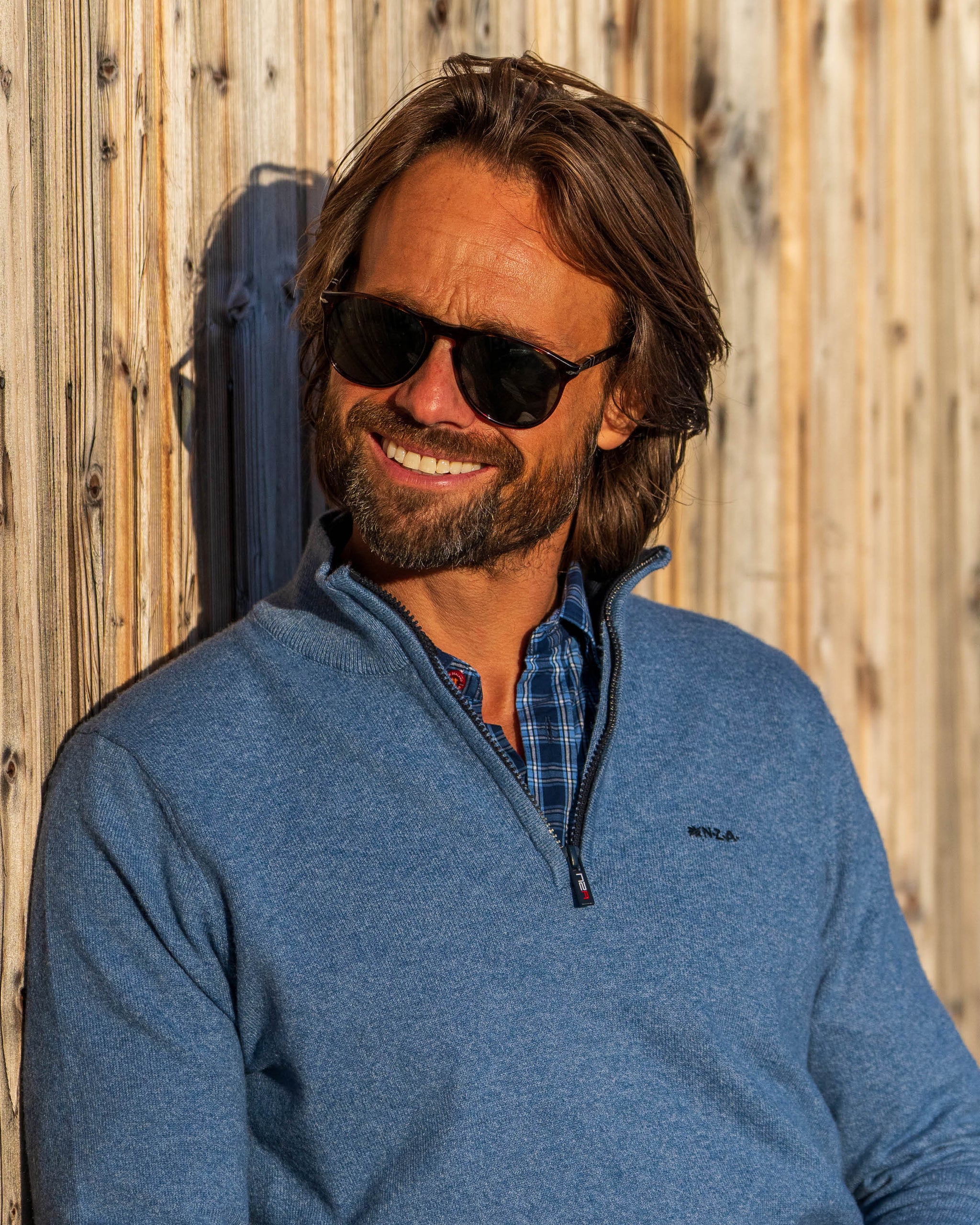 Blue cotton shirt Blue cotton shirt