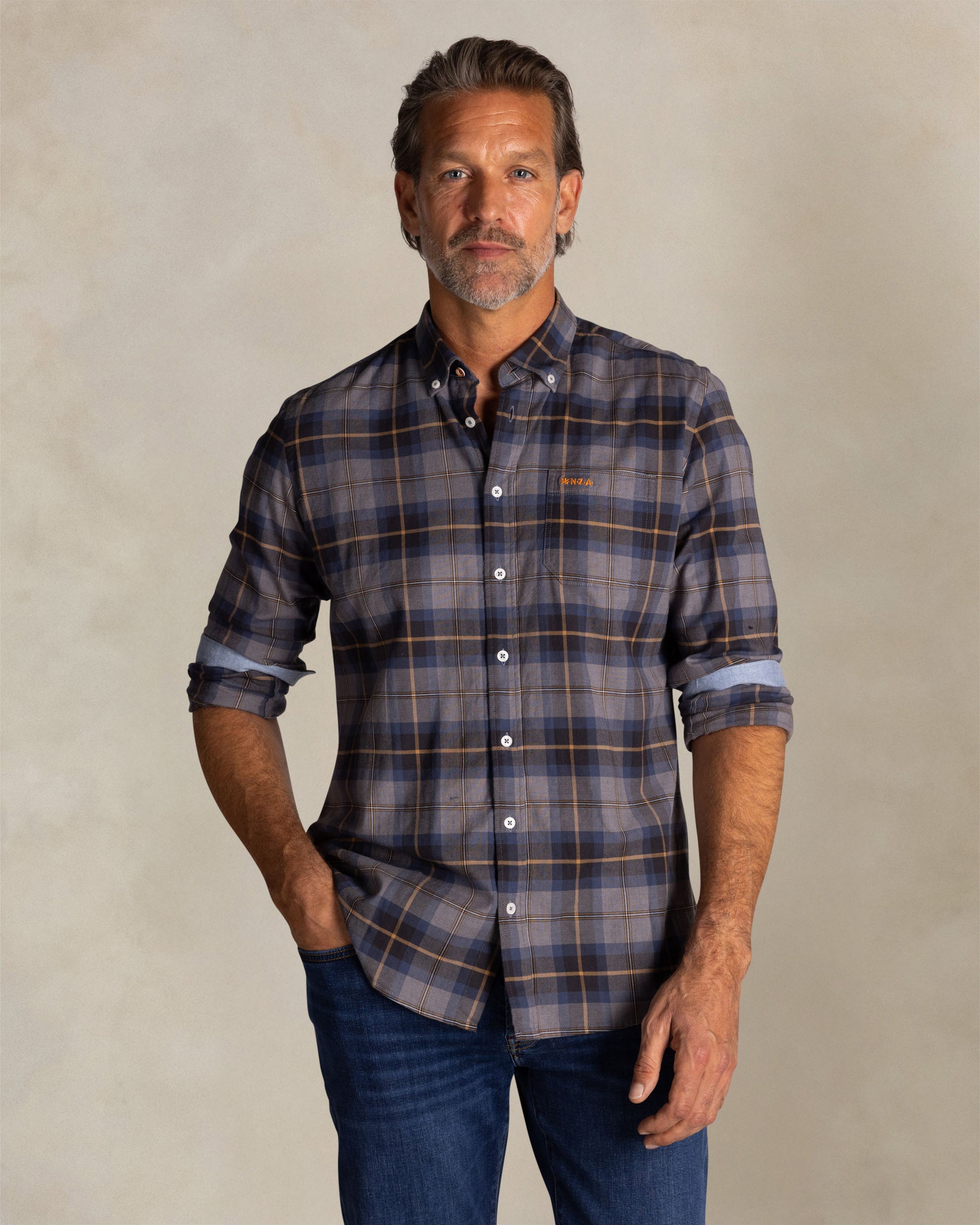 Chemise grise en coton stretch Chemise grise en coton stretch