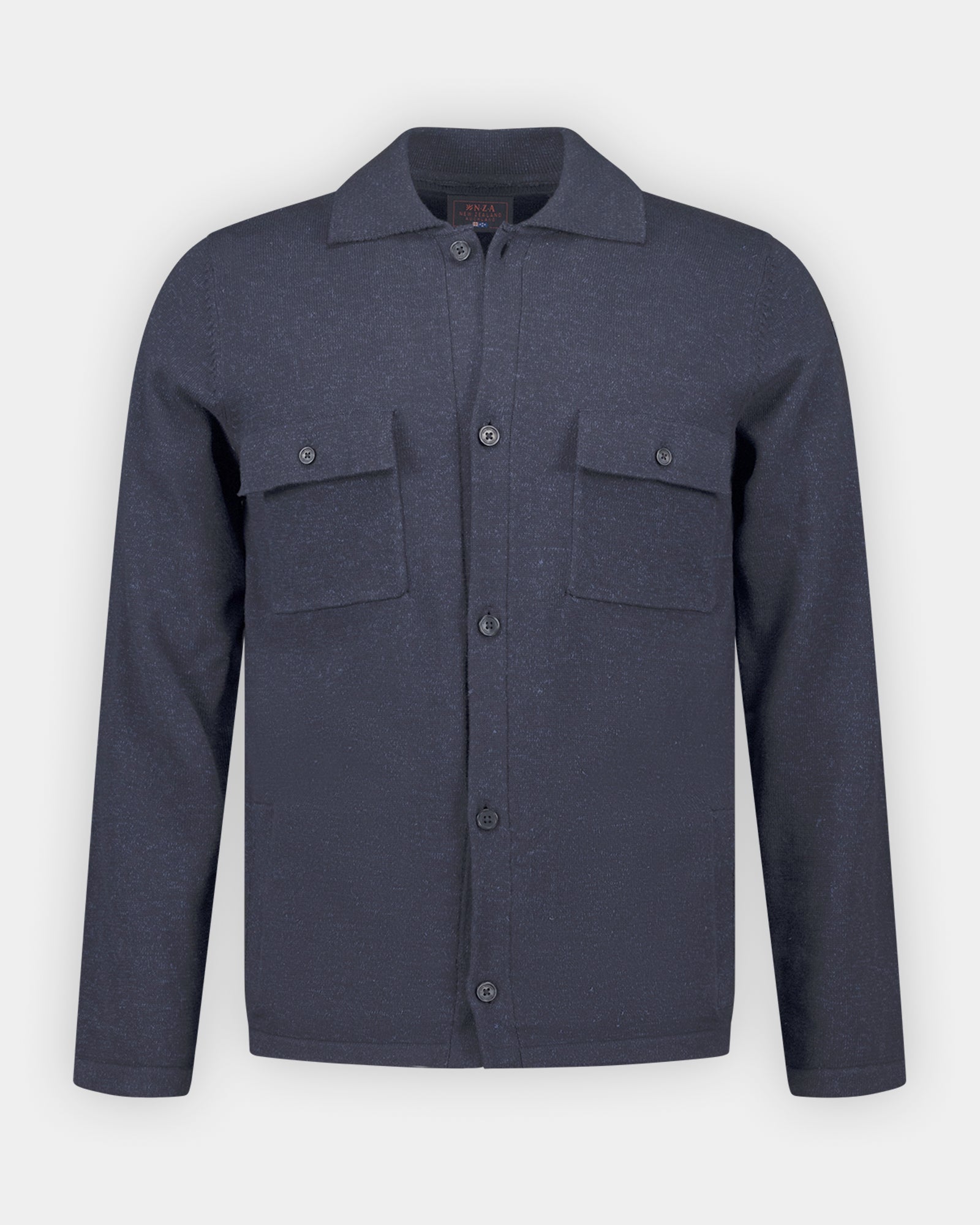 Blauwe katoen overshirt Blauwe katoen overshirt