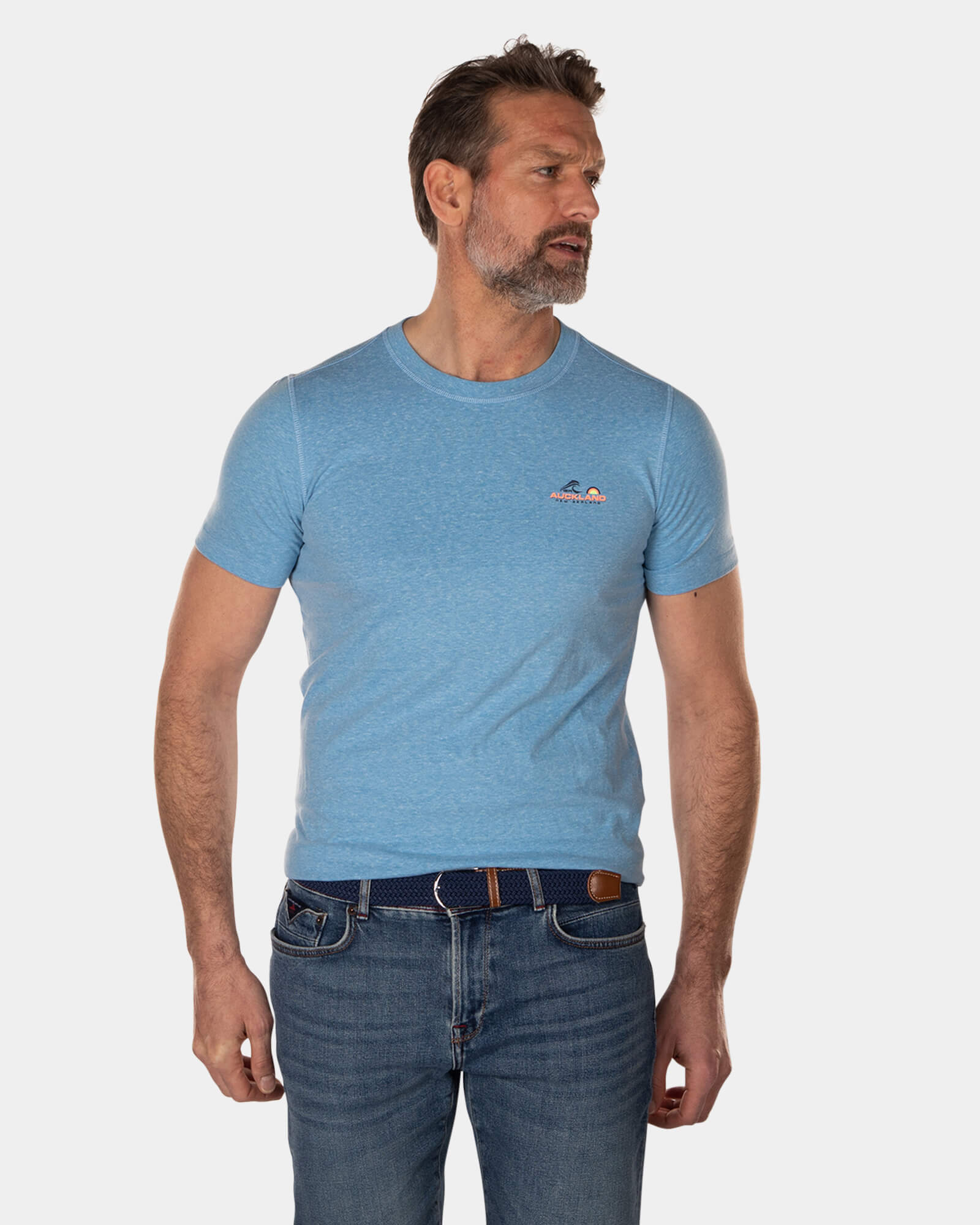 Effen t-shirt van polyester en katoen - High Summer Cobalt Effen t-shirt van polyester en katoen - High Summer Cobalt