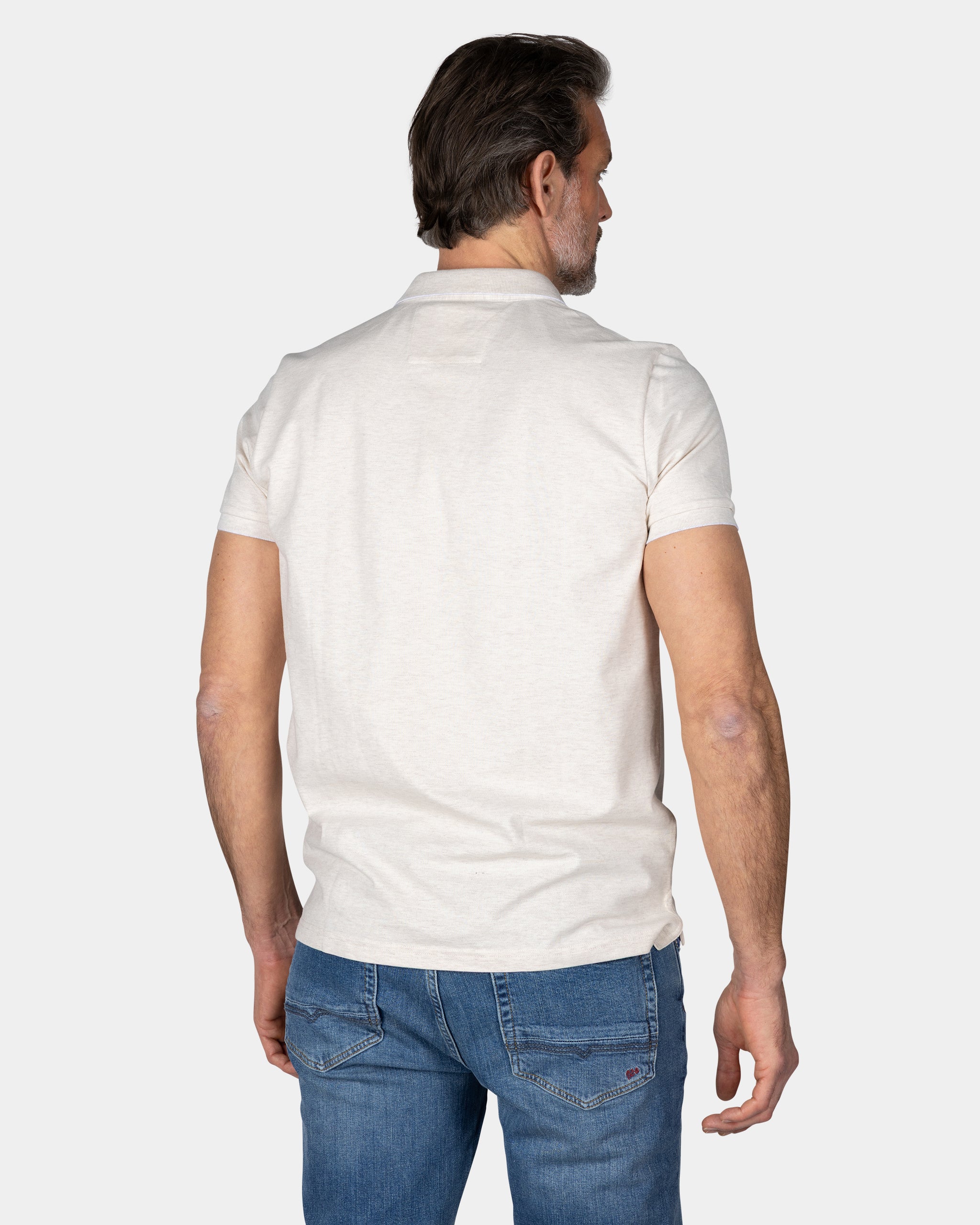 Beiges Poloshirt aus Baumwolle Beiges Poloshirt aus Baumwolle