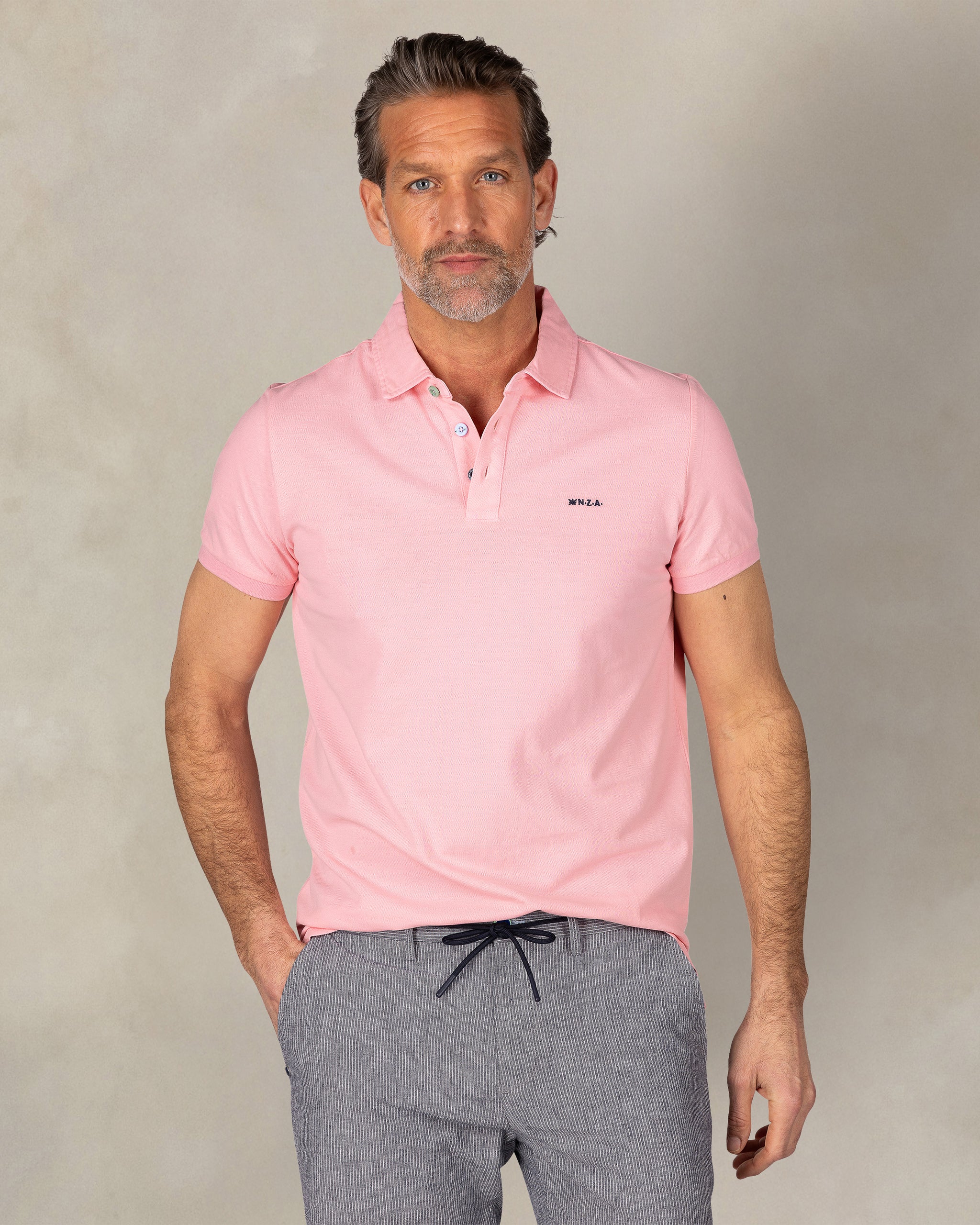 Polo rose clair 100% coton Polo rose clair 100% coton