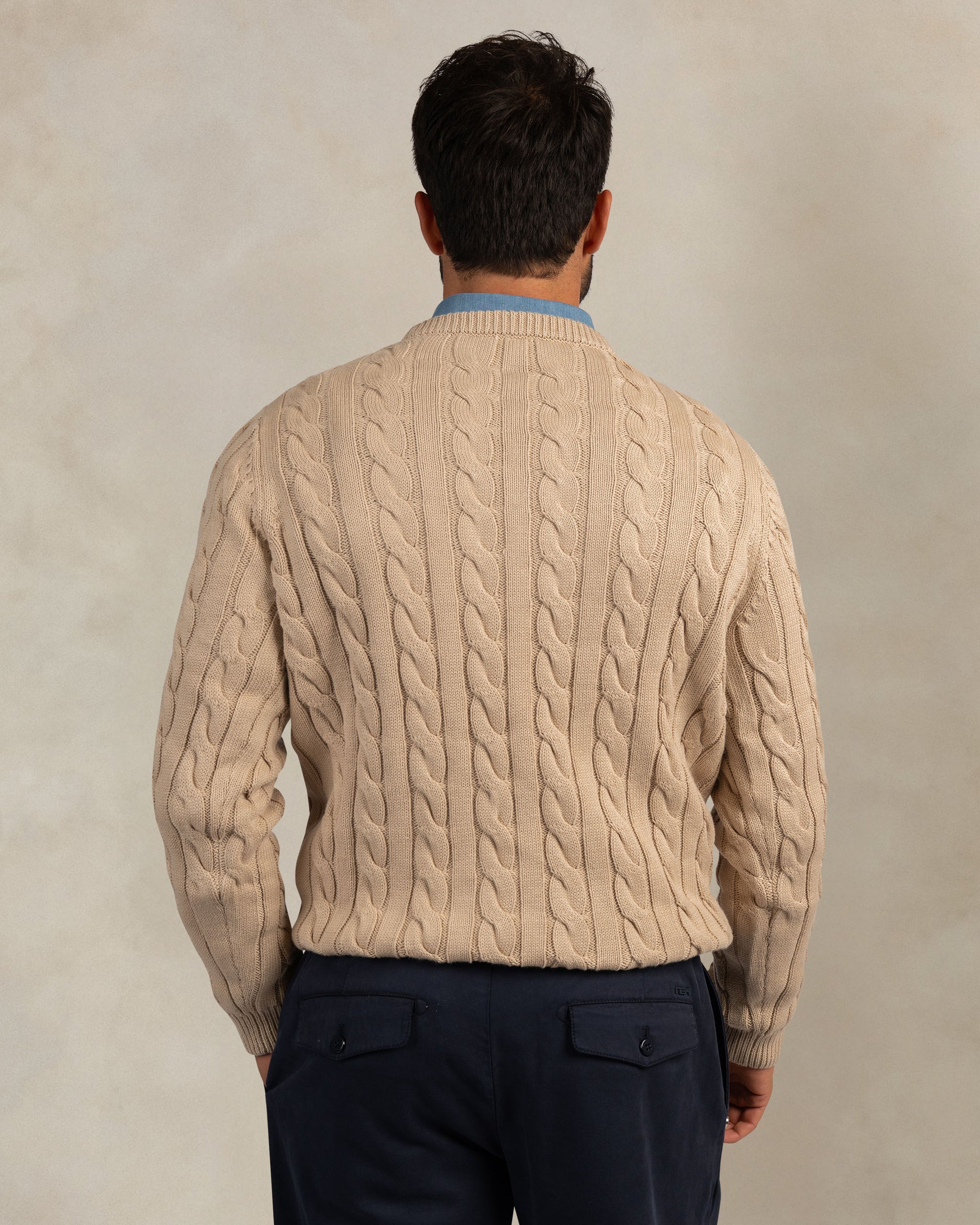 Ecru cotton cable knit Ecru cotton cable knit