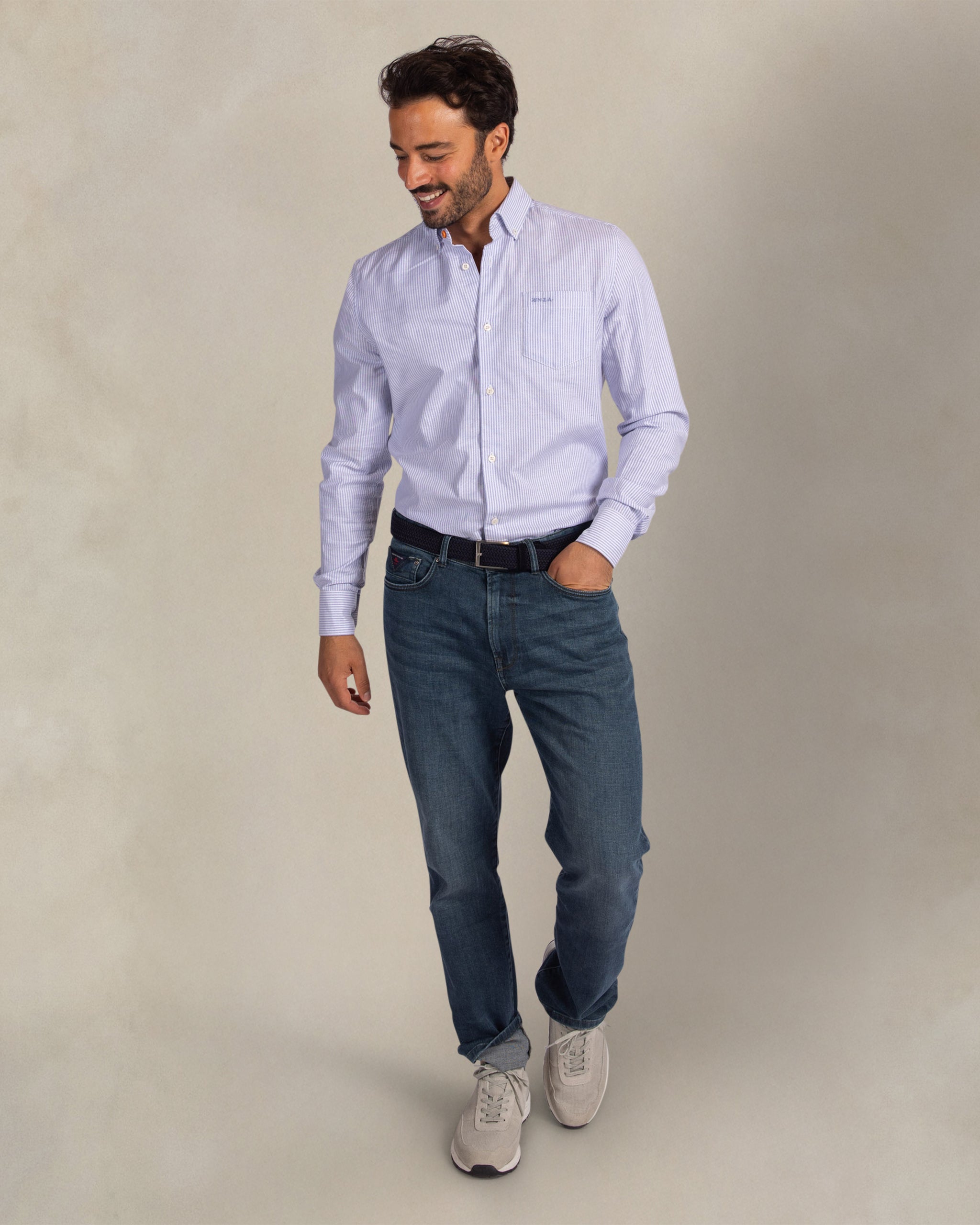Light blue striped stretch shirt Light blue striped stretch shirt