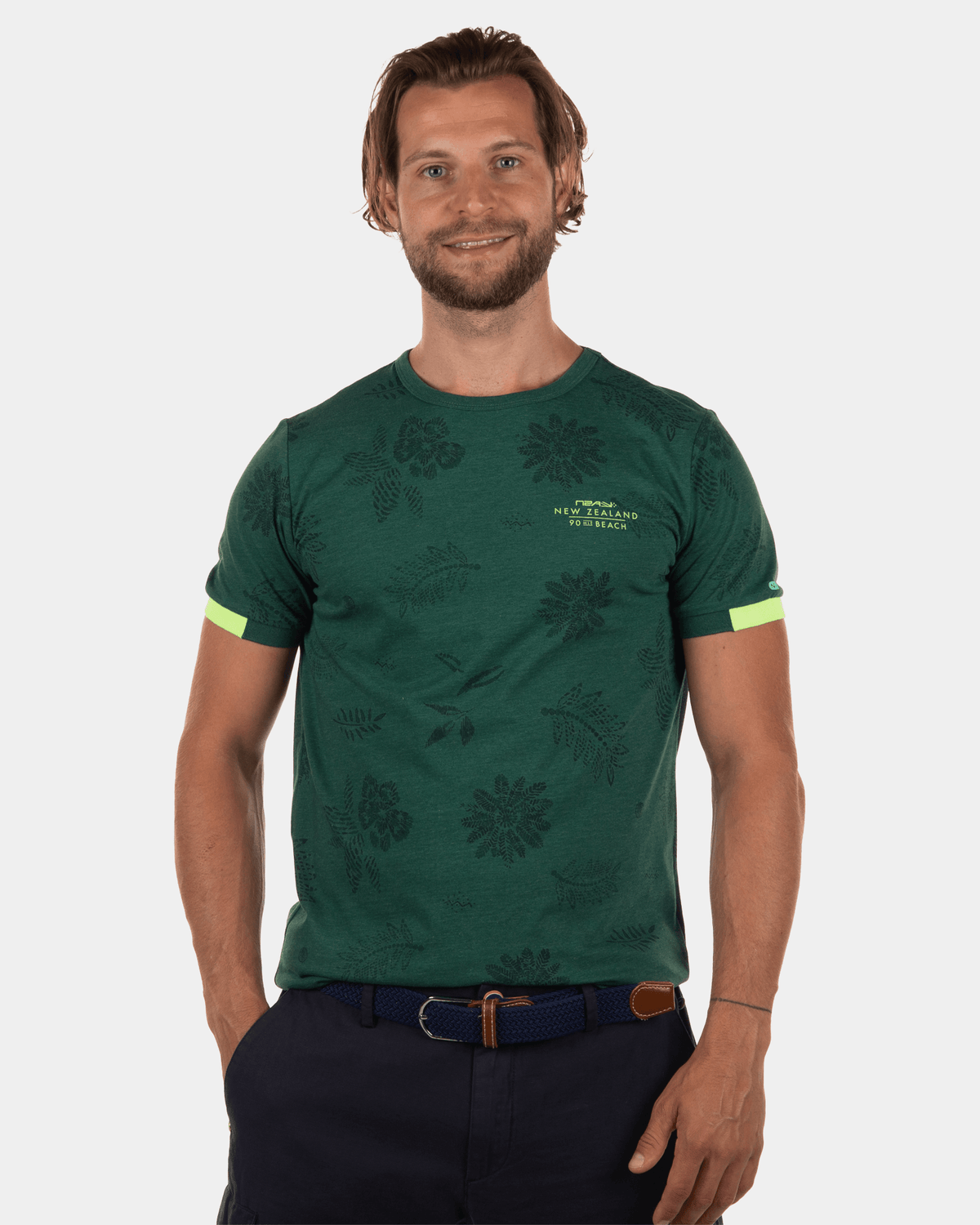 T-shirt Kokopunui avec imprimé - Lead Green