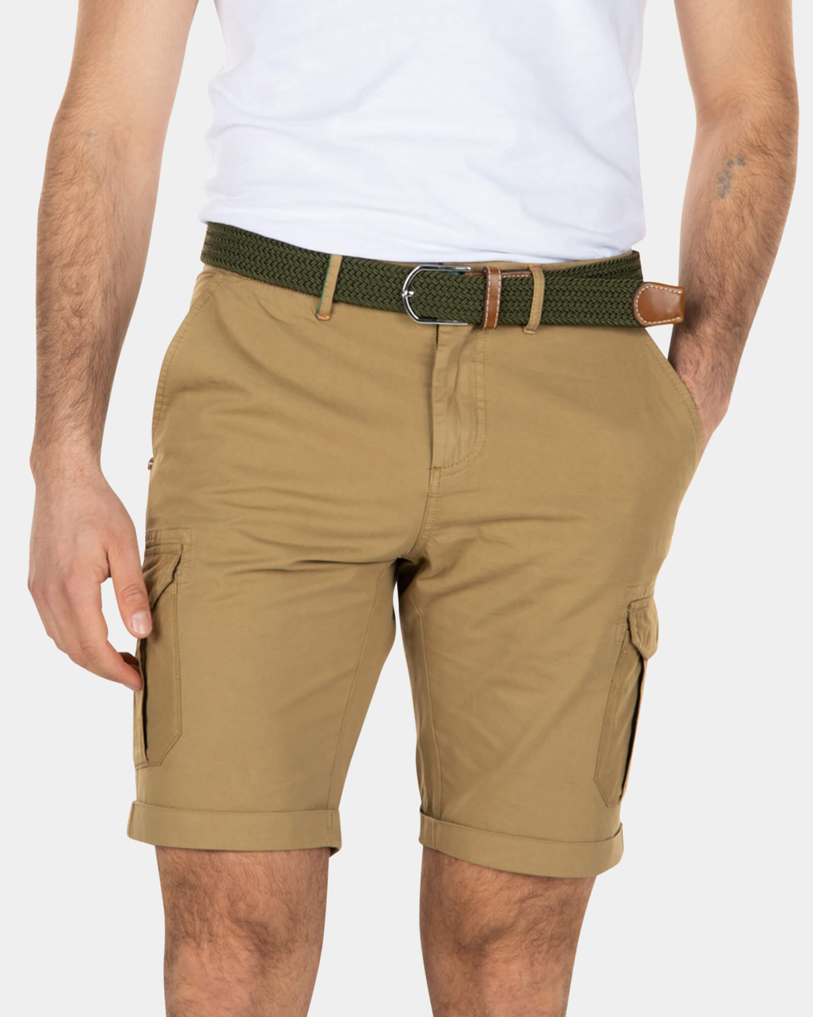 Sturdy cotton cargo shorts Sand Sturdy cotton cargo shorts Sand