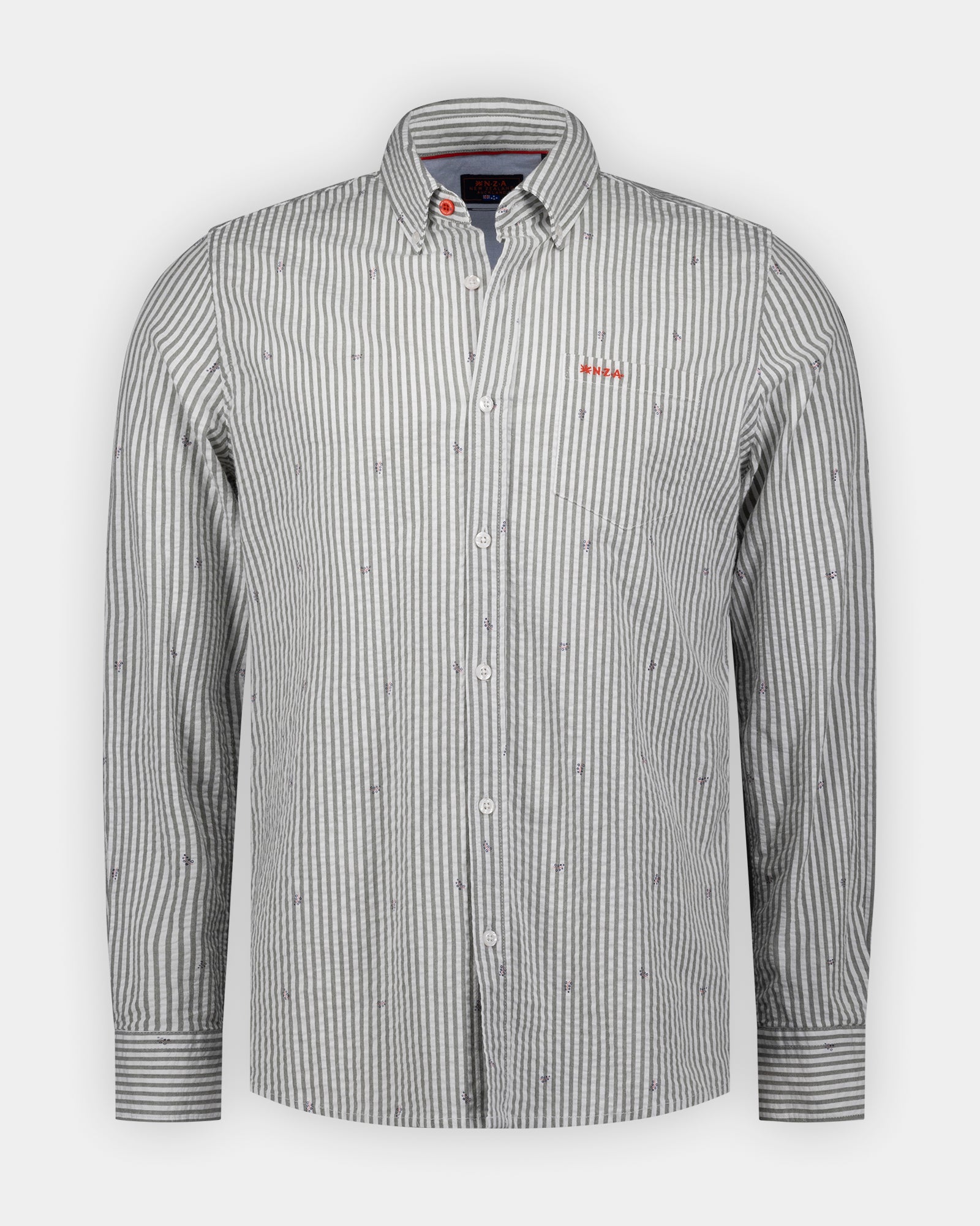 Groene katoenen stretch overhemd Groene katoenen stretch overhemd